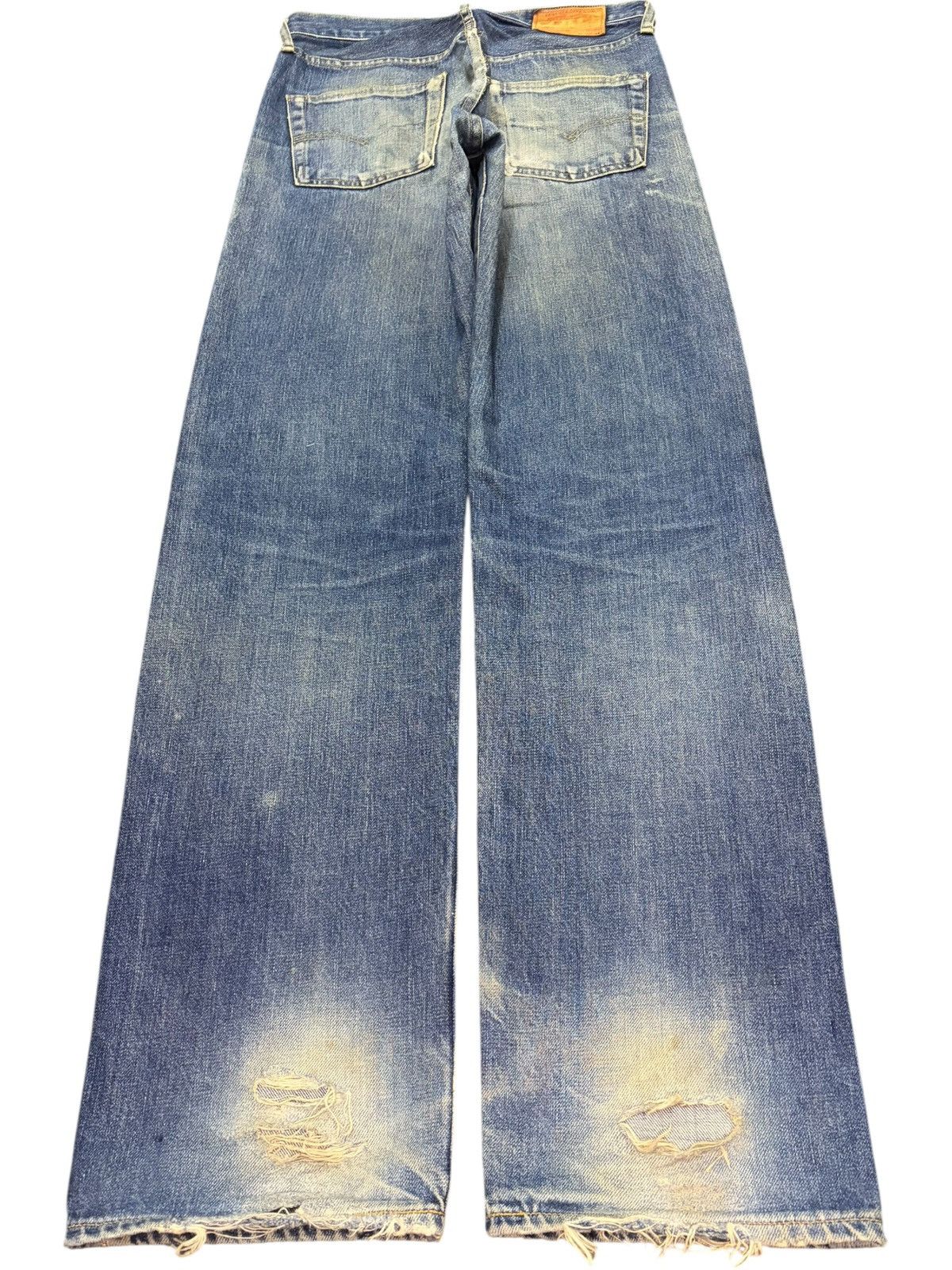 Levi's Vintage 90s Levis 503B Big E Selvedge Distress Loose Jeans Size US 30 / EU 46 - 2 Thumbnail