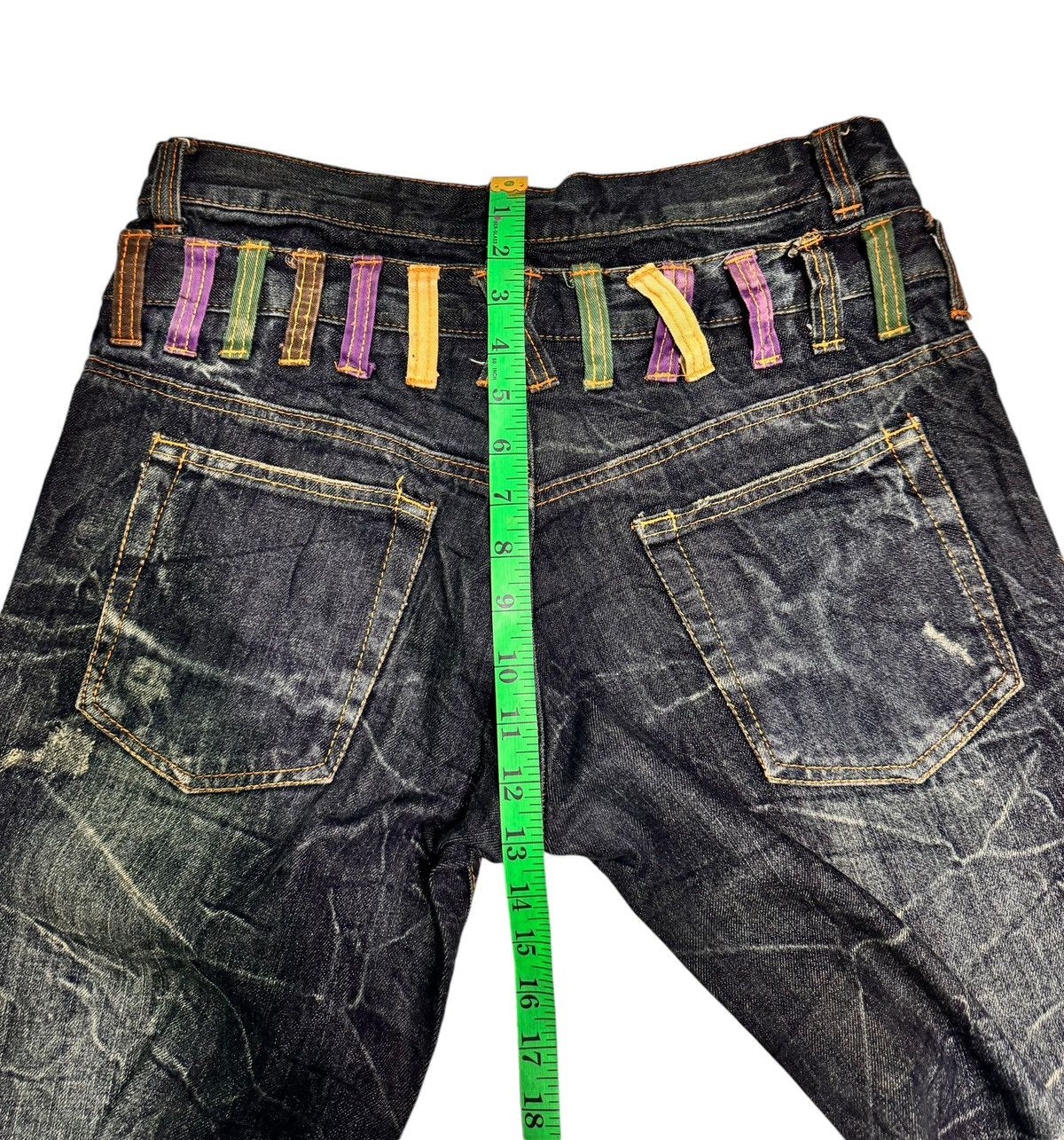 Japanese Brand ⚡️⚡️Distressed Japanese Nylaus Double Waist Jeans Size US 32 / EU 48 - 18 Thumbnail