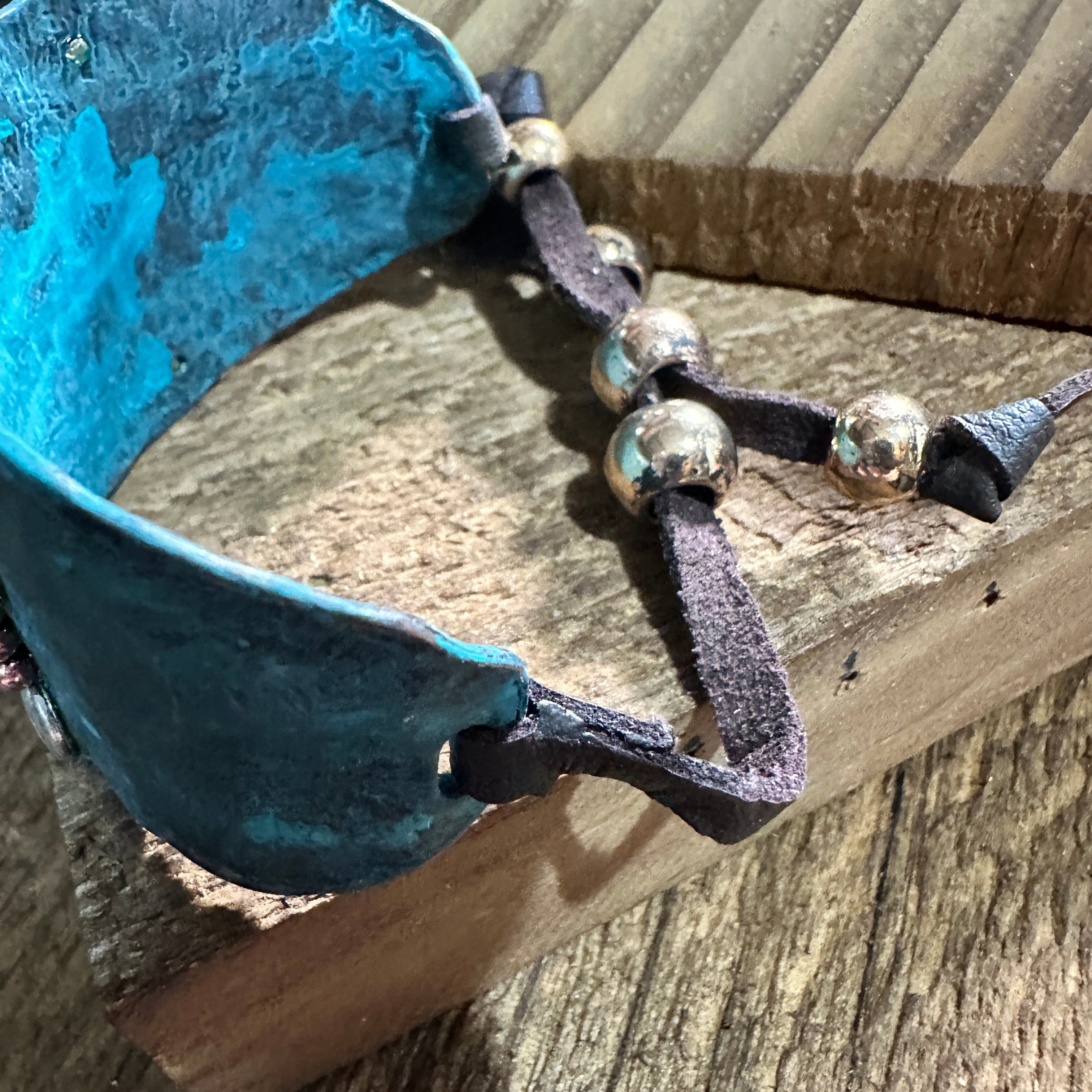 Other Hide Your Crazy Patina Western Bracelet Cuff with Adjustable Size ONE SIZE - 6 Thumbnail