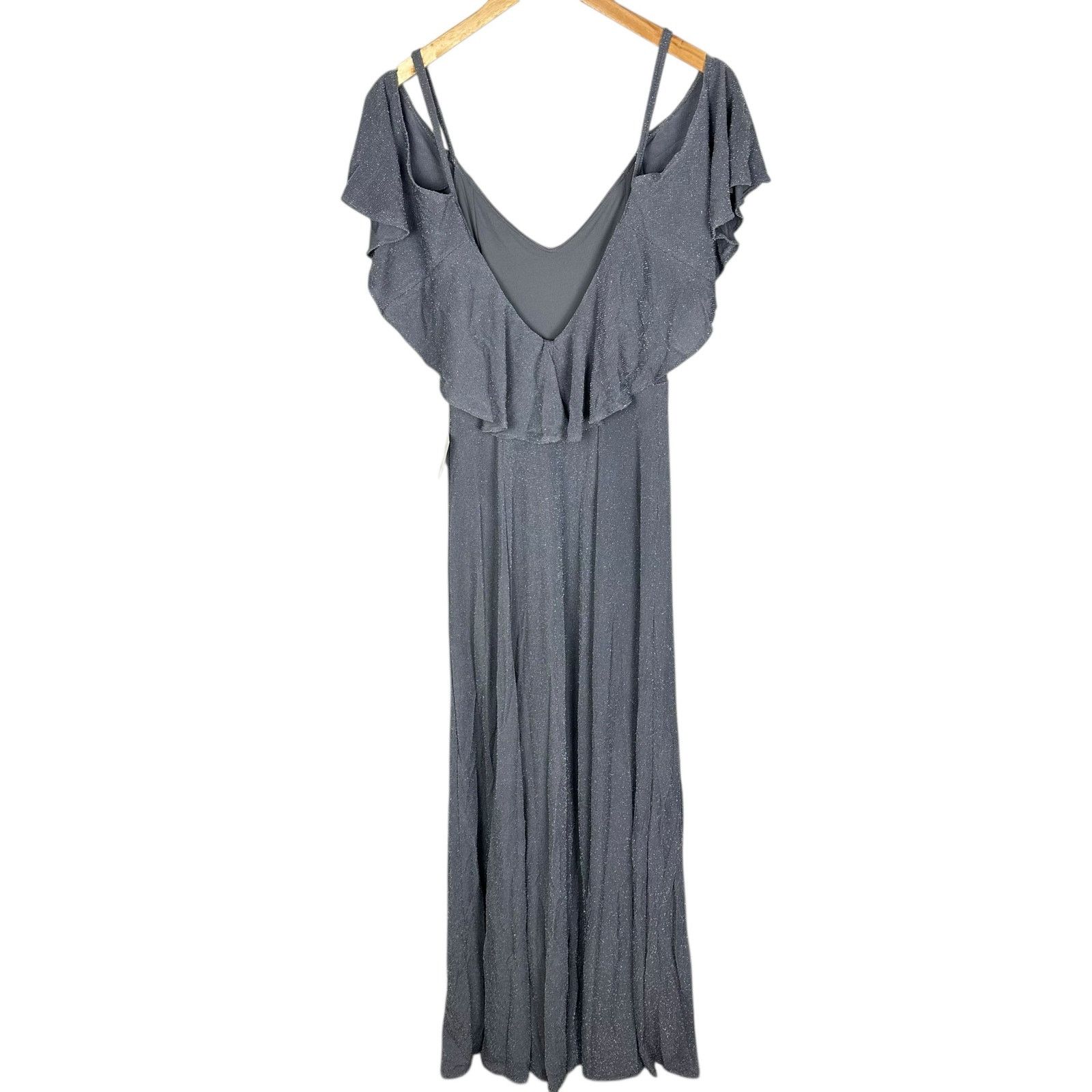 Show Me Your MuMu NWT Show Me Your Mumu Renee Maxi Ruffle Dress Smoke Small Size S / US 4 / IT 40 - 4 Thumbnail