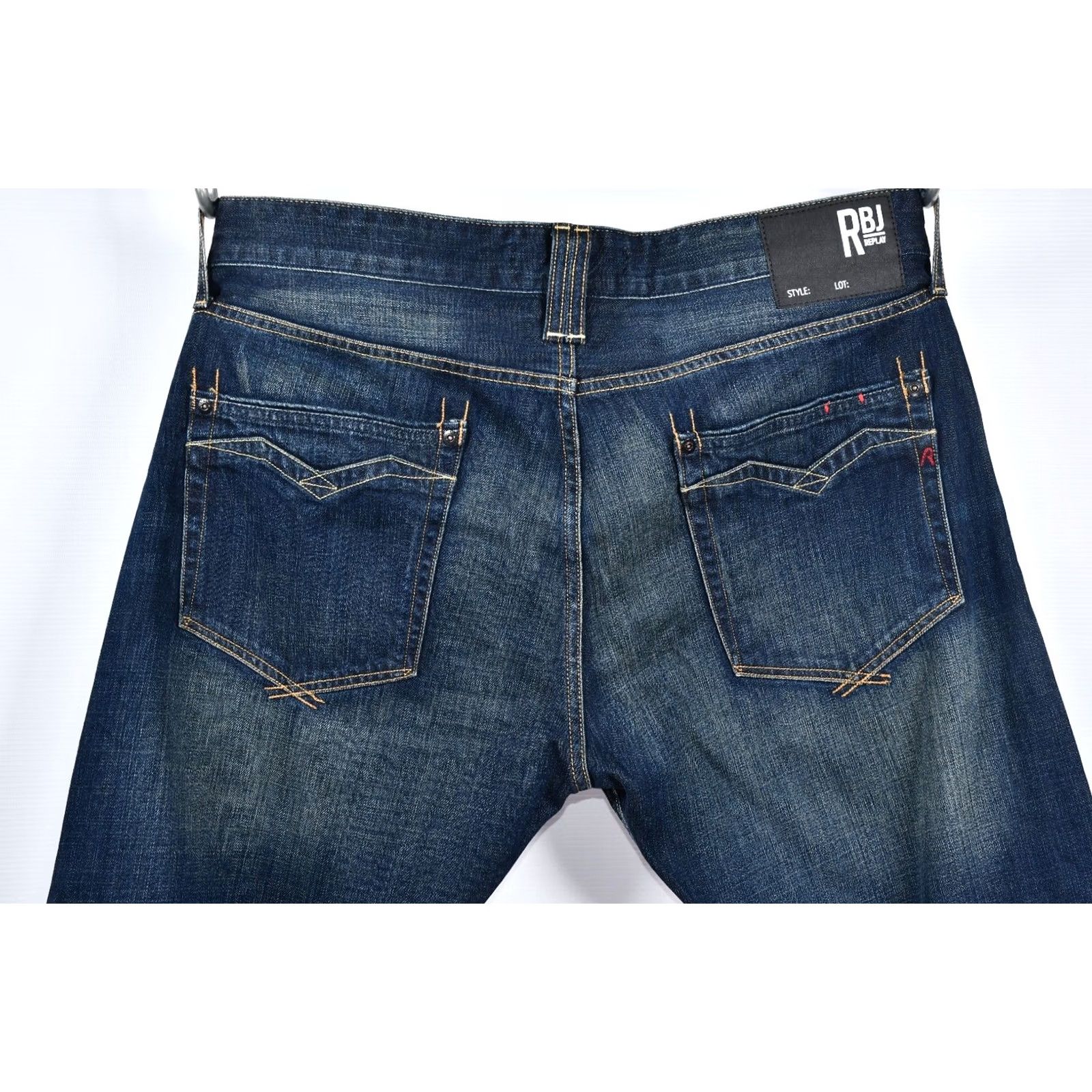 Replay REPLAY M95 BILLSTRONG Jeans Men's 34 Bootcut Blue 100% Cotton Regular XS? Size US 34 / EU 50 - 7 Thumbnail