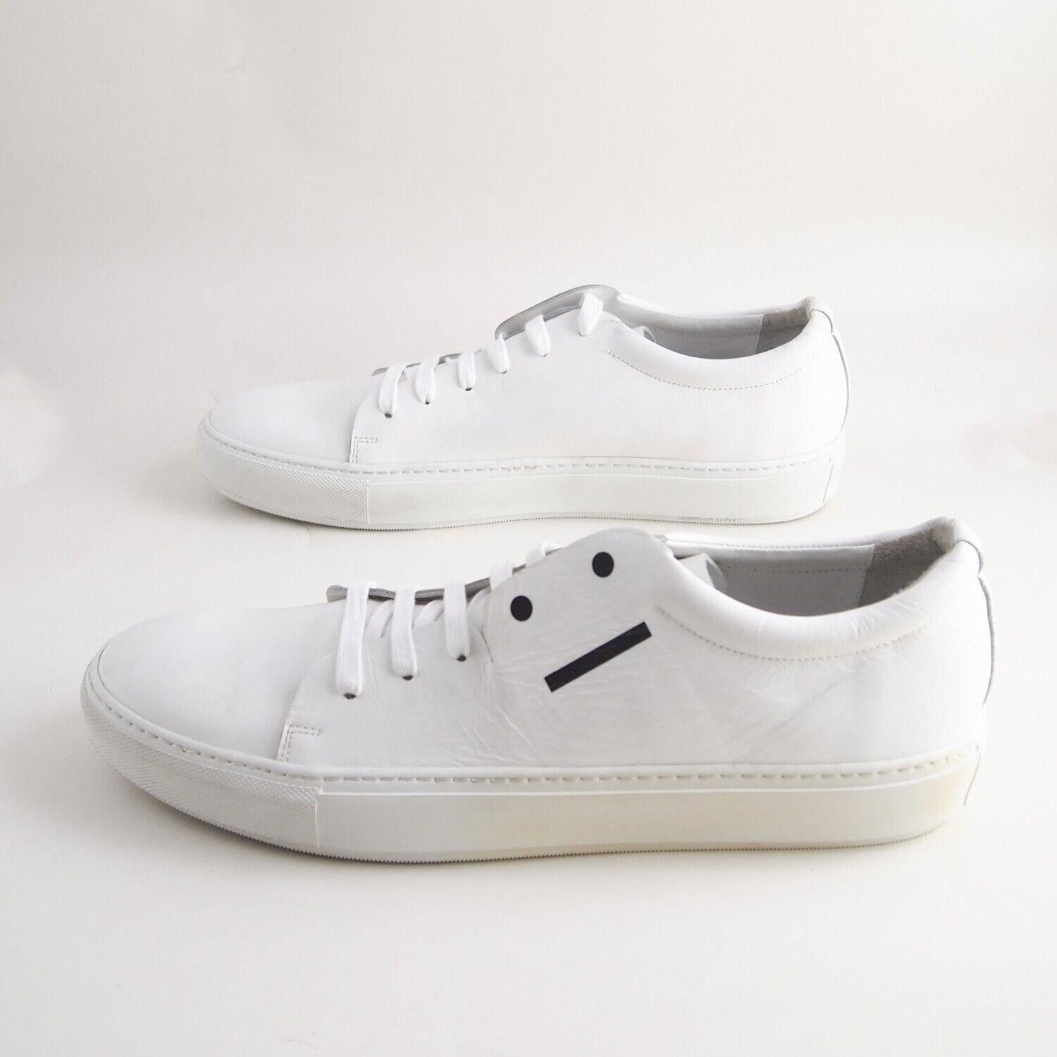Acne Studios Acne Studios Emoji Sneakers White Leather US 12 EU 45 Size US 12 / EU 45 - 3 Thumbnail