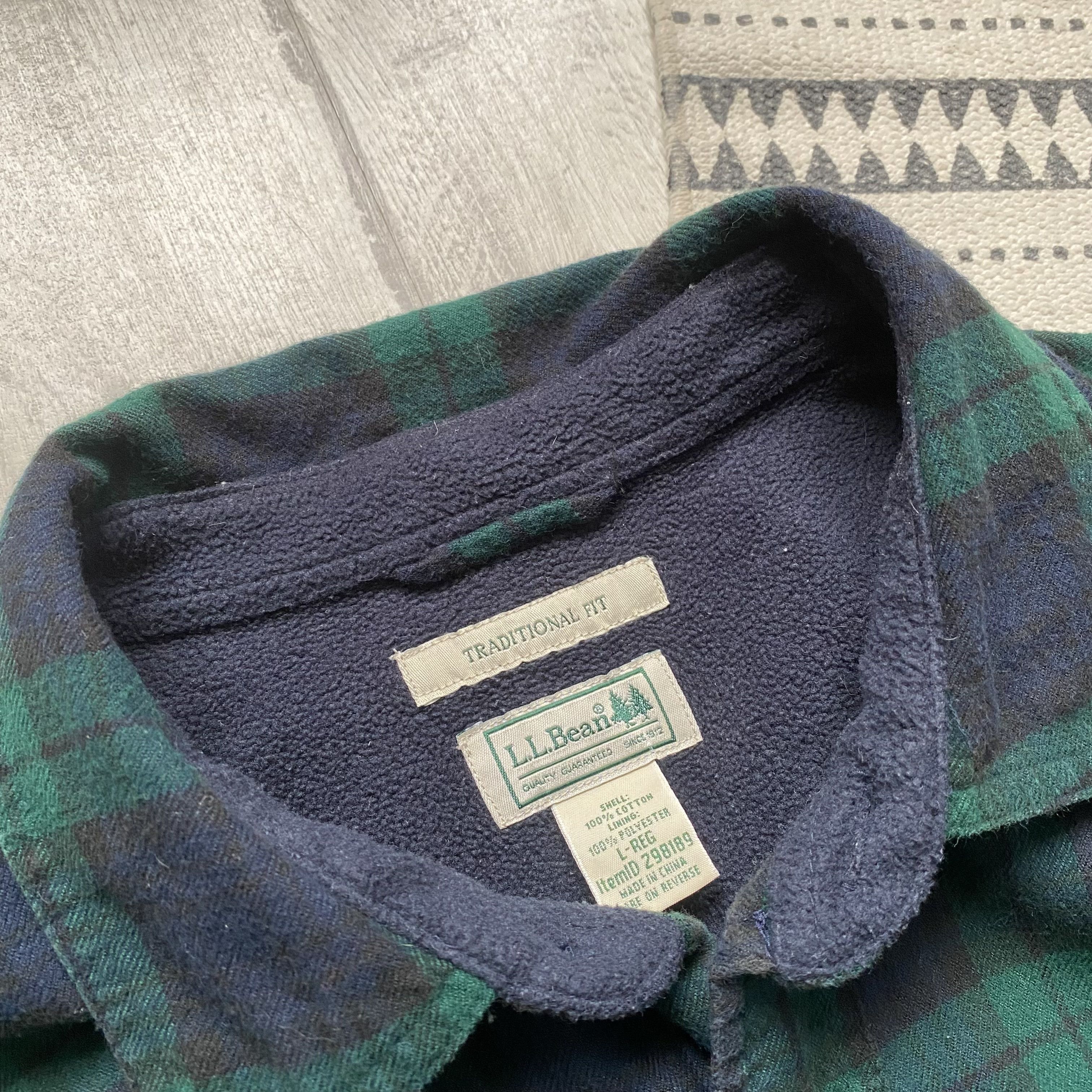L.L. Bean 🪓 Vintage 90s LL Bean flannel jacket Overshirt Button Up Size US L / EU 52-54 / 3 - 6 Thumbnail