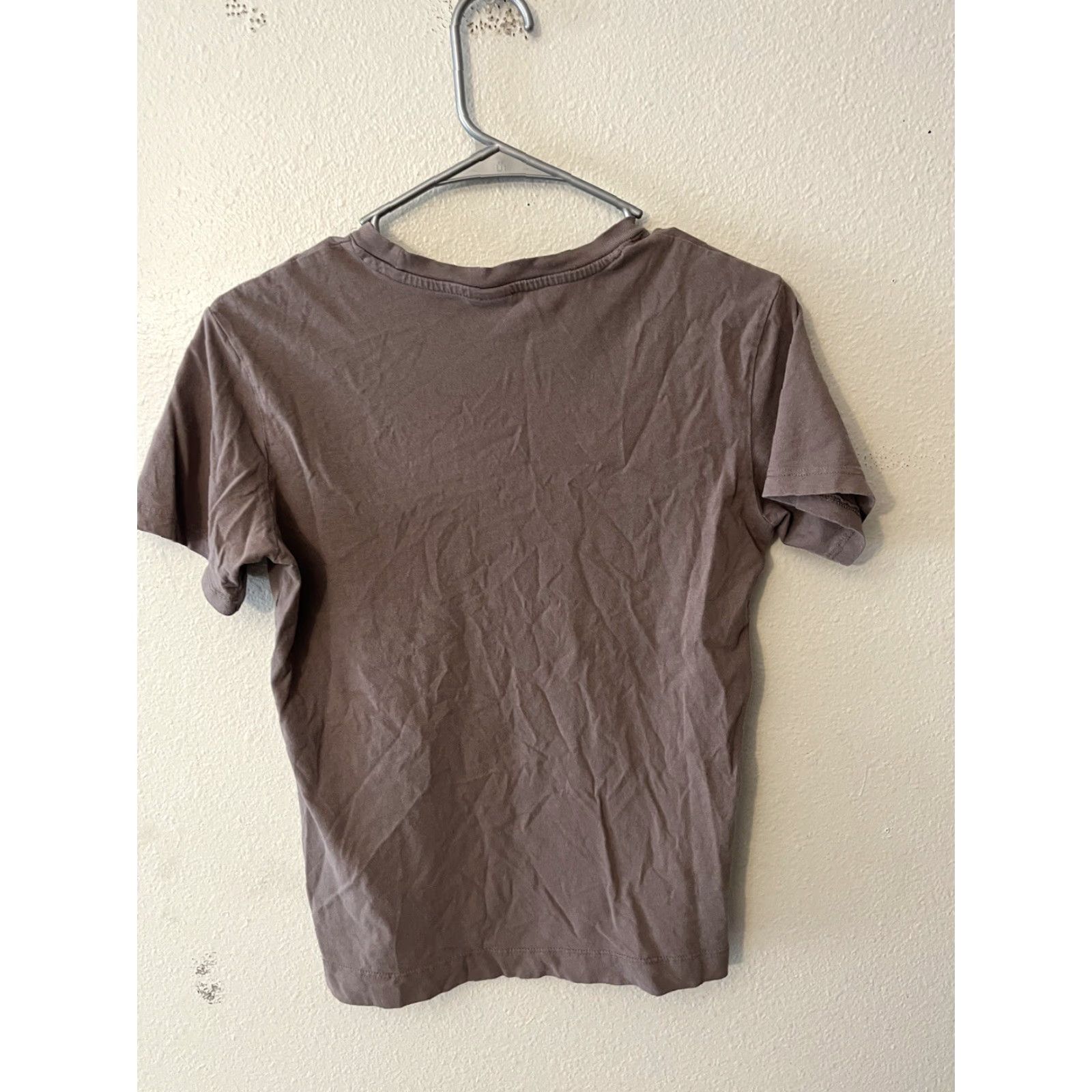 H&M H&M Top Women XS Brown Solid Cotton Blend Short Sleeve T-Shirt Size XS / US 0-2 / IT 36-38 - 2 Thumbnail