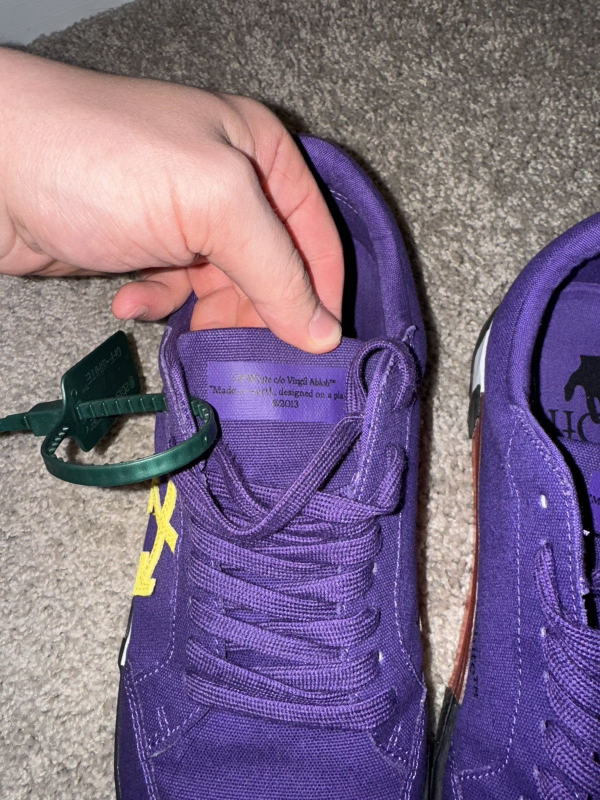 Off-White Off White Purple Vulcanized Low Size US 12 / EU 45 - 9 Thumbnail