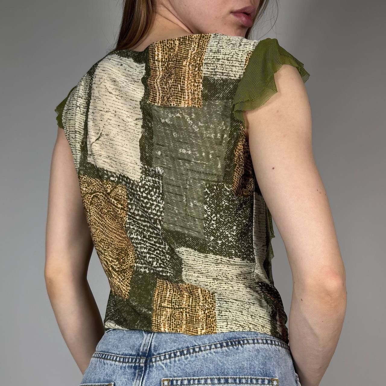 Vintage Vintage Y2K Mesh Retro Tank Top Size L / US 10 / IT 46 - 2 Thumbnail