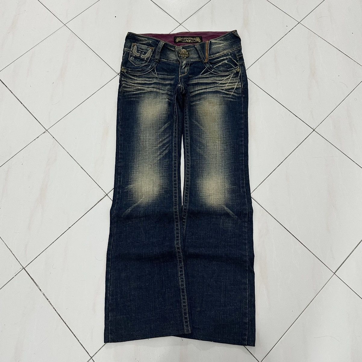 Japanese Brand Red Pepper Gold Label Bootcut Jeans - Wing Embroidery Size 32" / US 10 / IT 46 - 3 Thumbnail