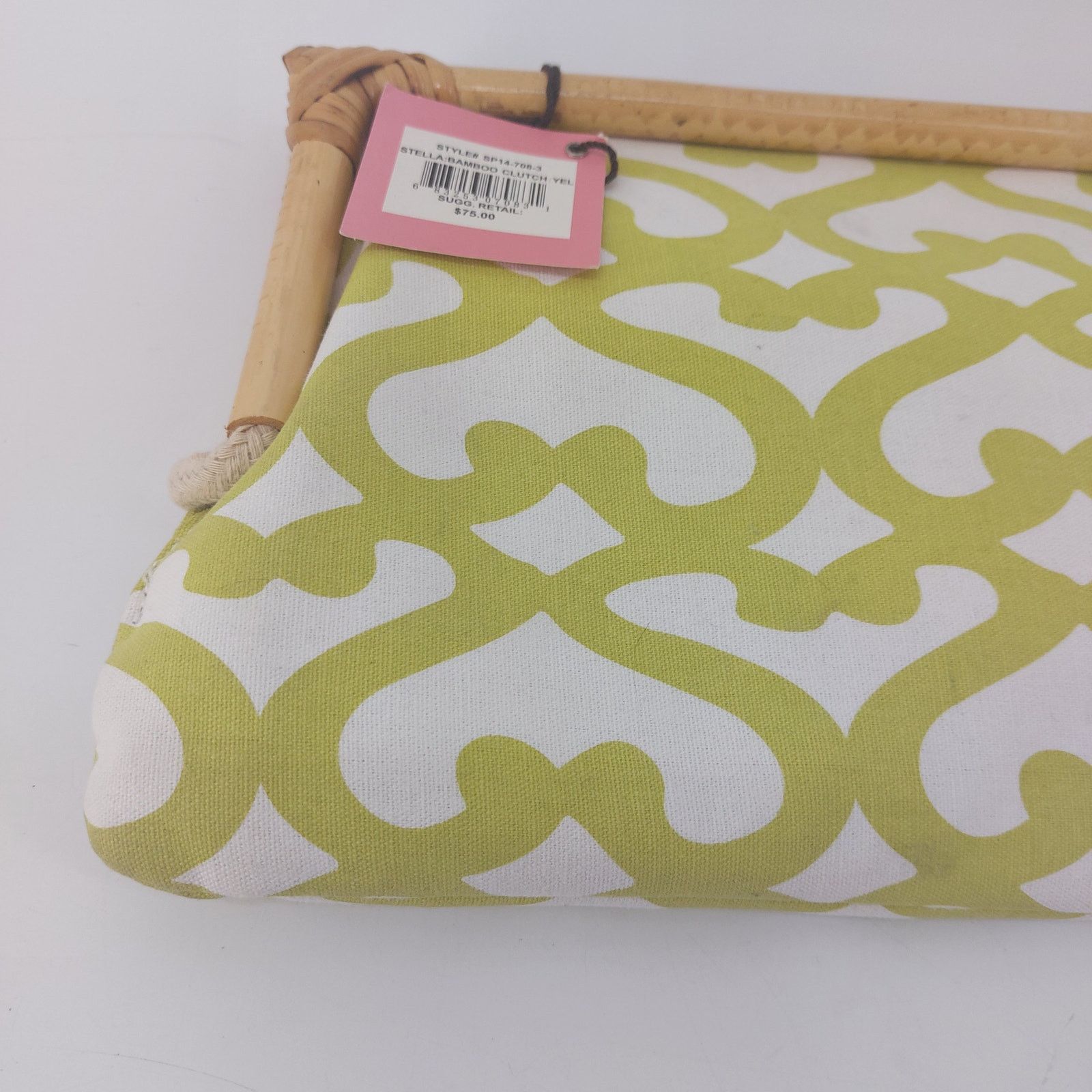 Other Donna Dixon Lime Green Clutch Bamboo Magnetic Bag Size ONE SIZE - 4 Thumbnail