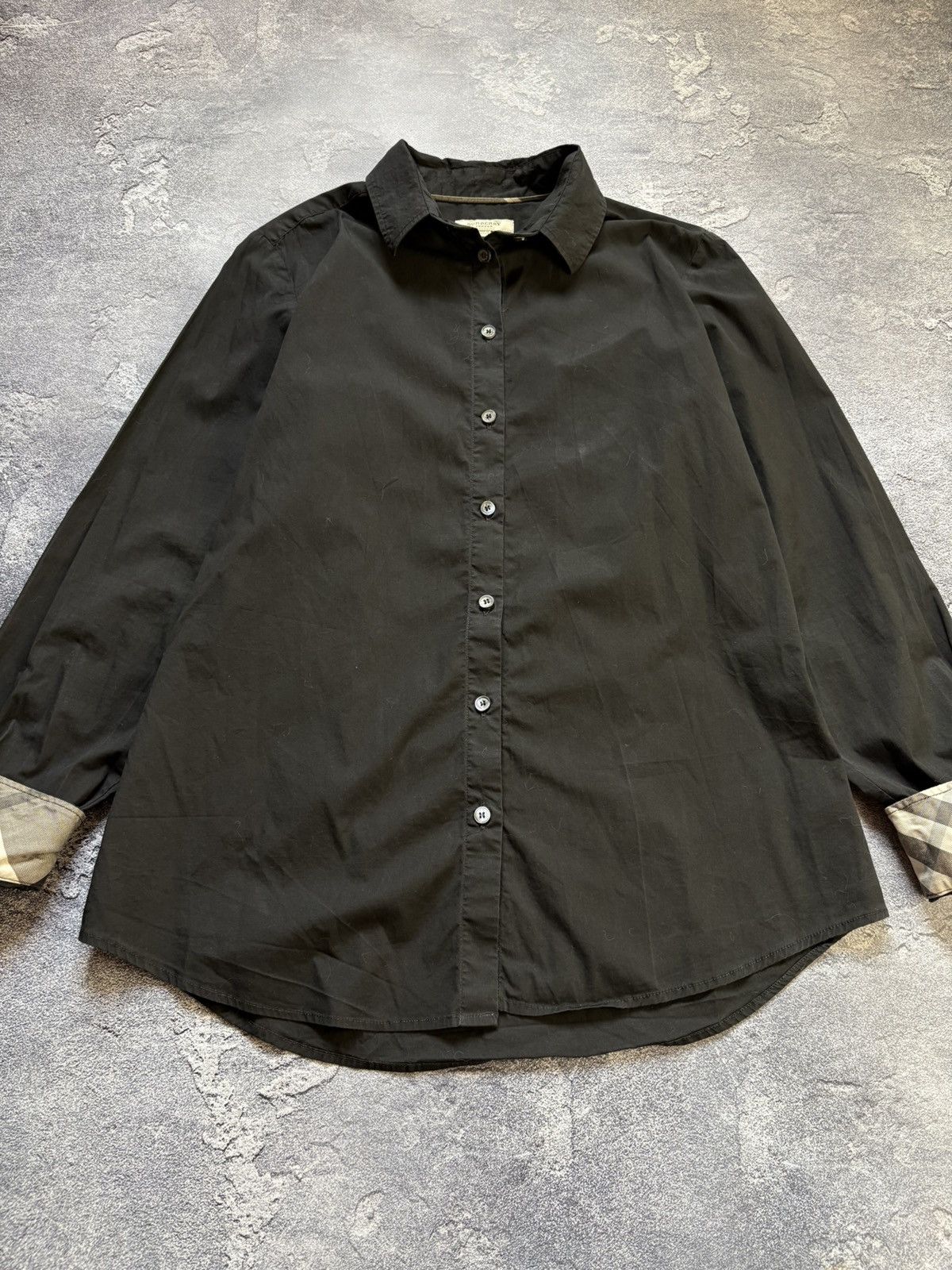Burberry Vintage Burberry Nova Check Black Luxury Woman’s Shirt Size M / US 6-8 / IT 42-44 - 2 Thumbnail
