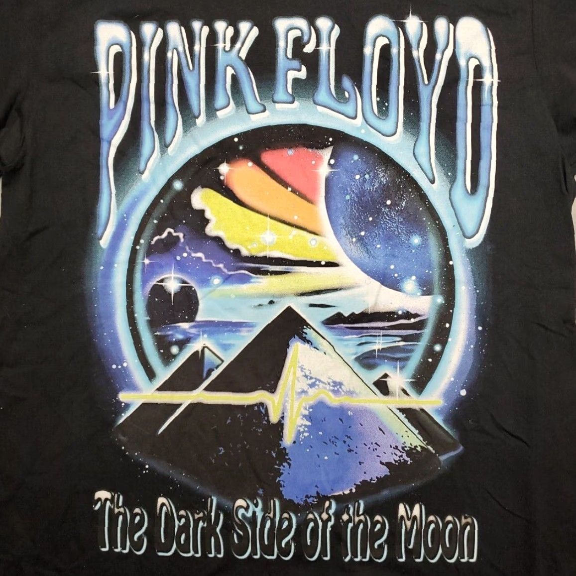 Vintage VINTAGE Pink Floyd Shirt Men L Black 70s 80s Rock Dark Side of Moon Band Retro 80s T Mens Shirt Size US L / EU 52-54 / 3 - 2 Thumbnail