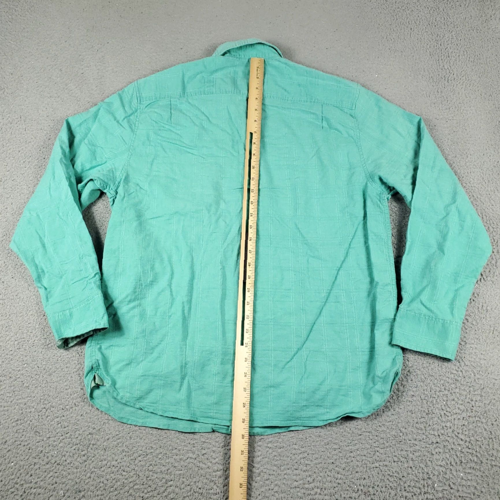 Tommy Bahama Tommy Bahama Shirt Mens Large Turquoise Linen Blend Cotton Solid Button Up Long Sleeve Size US L / EU 52-54 / 3 - 3 Thumbnail