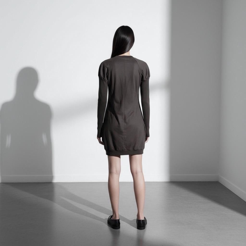 Cop Copine The Cop Copine Neutral Slim Sleeves Dress Size ONE SIZE - 3 Thumbnail