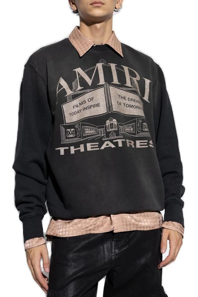 Amiri o1orln1125 Vintage Theaters Crew Neck Sweatshirt in Black Size US XL / EU 56 / 4 - 2 Thumbnail