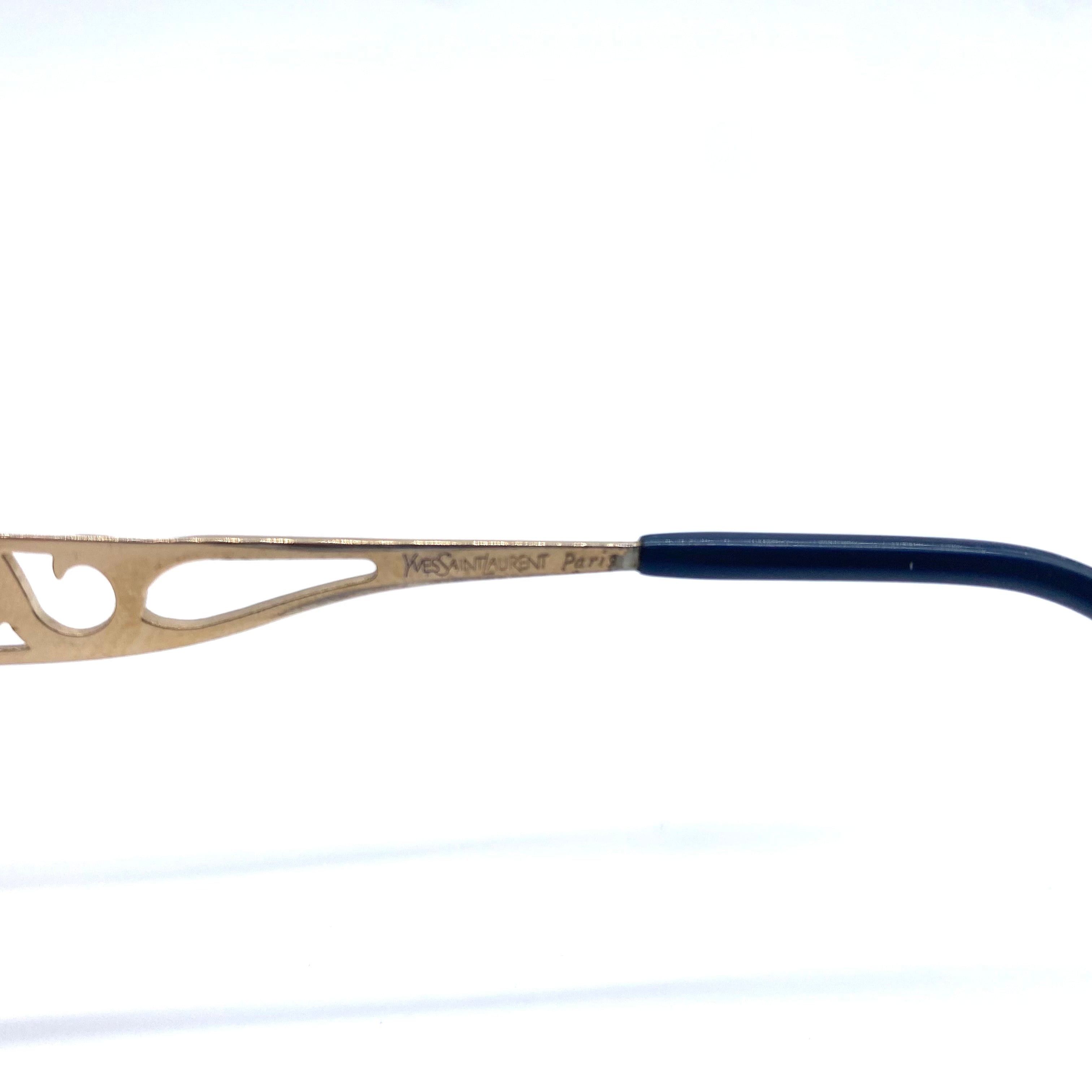 Yves Saint Laurent Vintage Yves Saint Lauren Prescription Glasses Gold Frame Size ONE SIZE - 5 Thumbnail