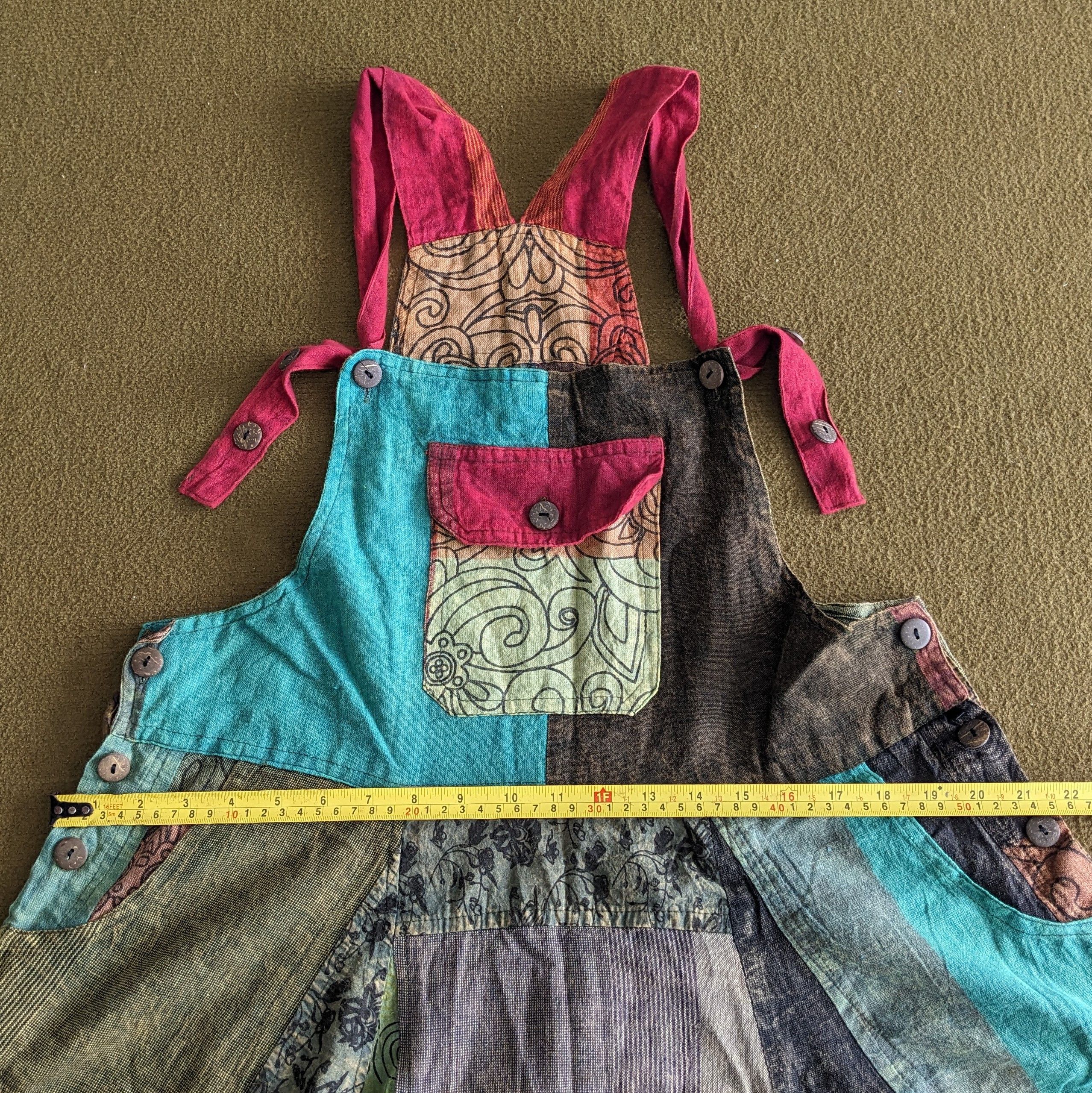 Vintage Vintage Patchwork Graphic Designer Overall Jumpsuits Size US 38 / EU 54 - 7 Thumbnail