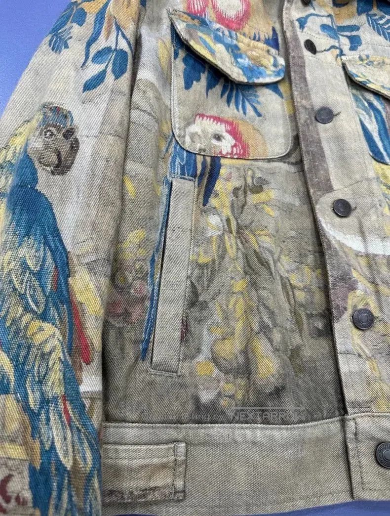 Dries Van Noten drapes van noten floral patterned denim jacket. Size US L / EU 52-54 / 3 - 2 Thumbnail