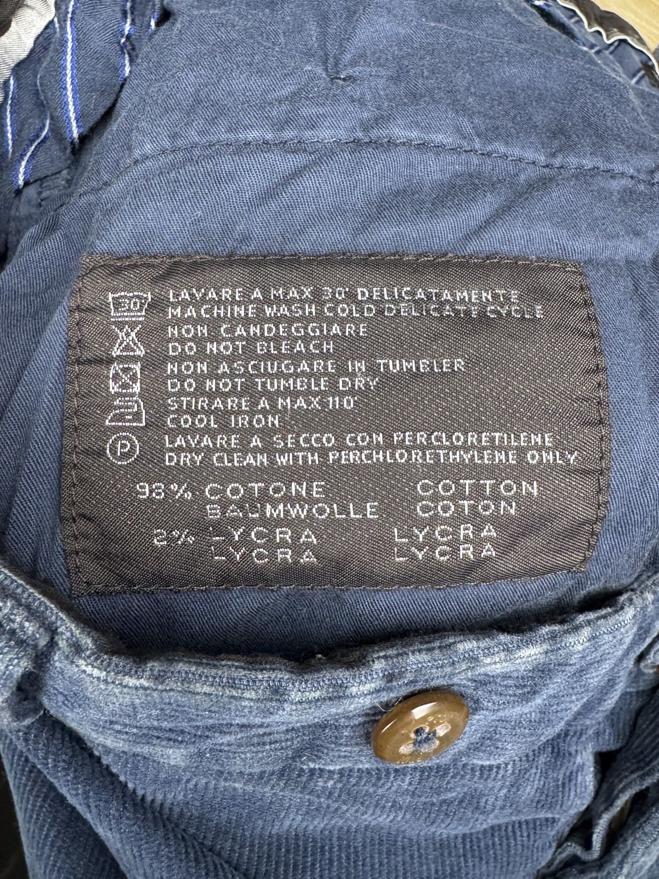 PT Torino PT01 Torino Garment Dyed Stretch blue corduroy casual pants Size US 36 / EU 52 - 14 Thumbnail