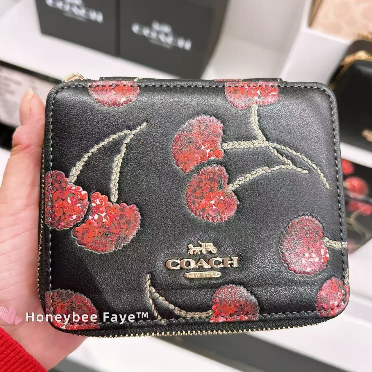 Coach Large Jewelry Box With Cherry Print CDD69 Size ONE SIZE - 4 Thumbnail