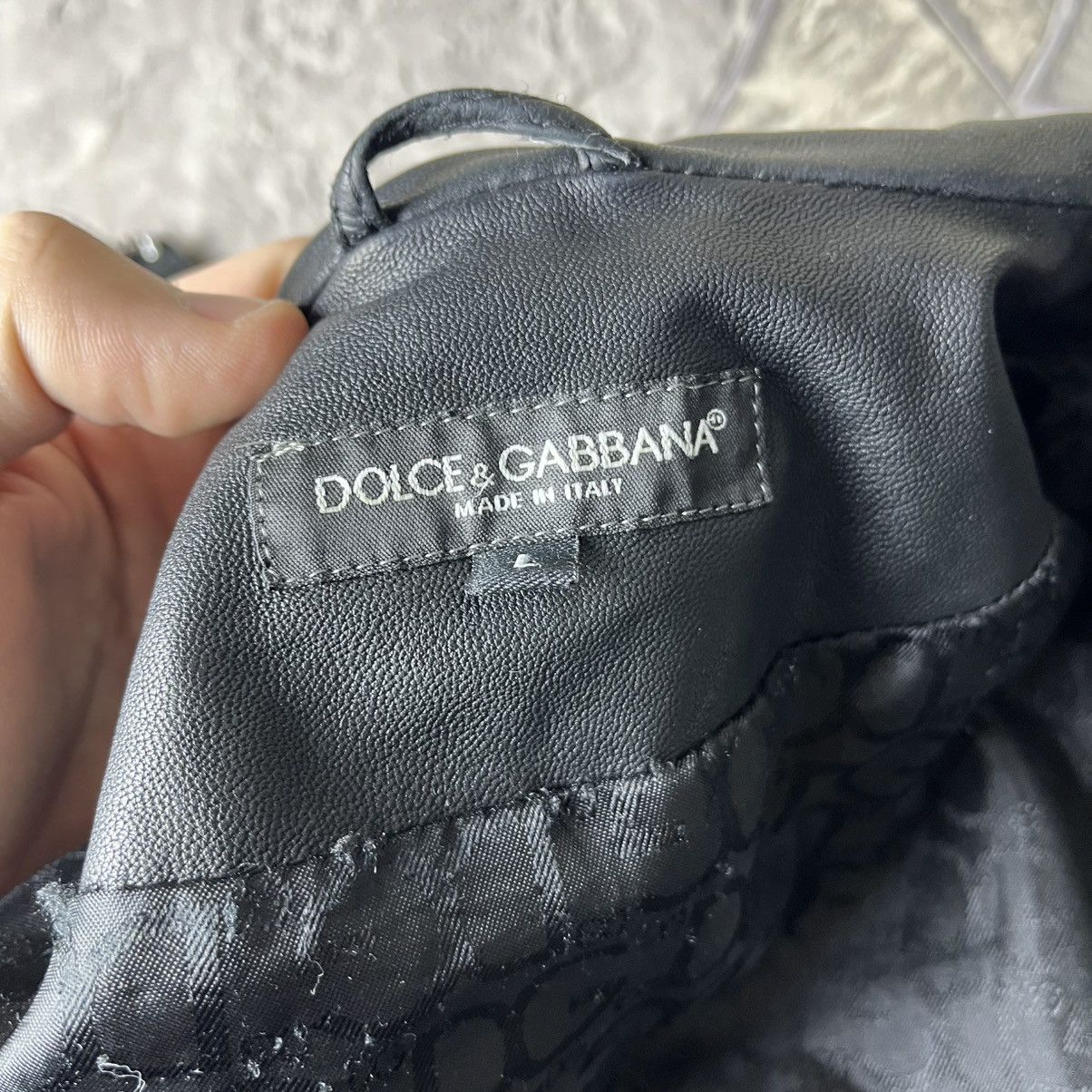 Dolce & Gabbana Dolce & Gabbana Leather Jacket Black Size US L / EU 52-54 / 3 - 15 Thumbnail