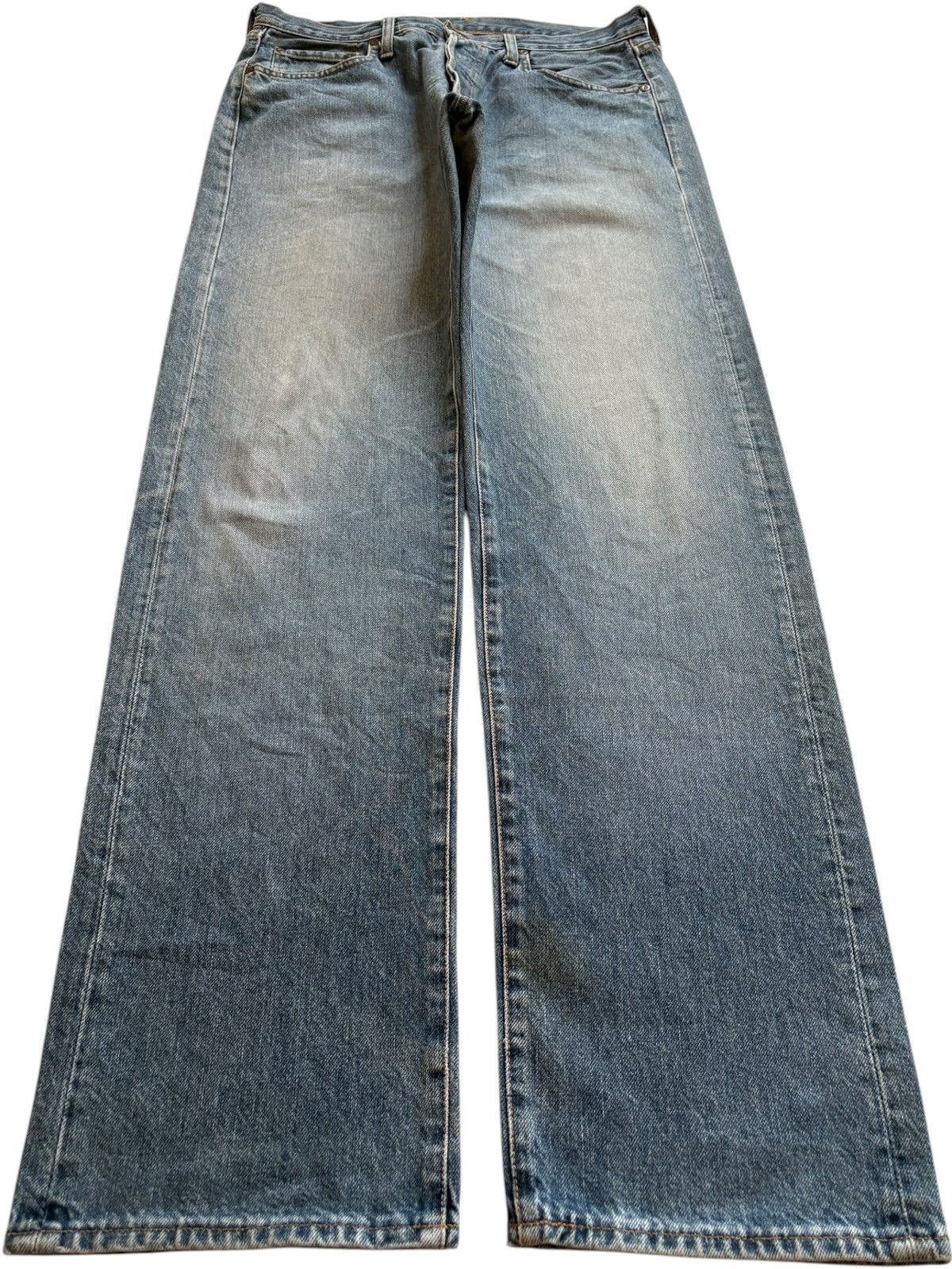Replay Vintage Italy Replay Button Fly Mud Wash Loose Baggy Jeans Size US 33 - 1 Thumbnail