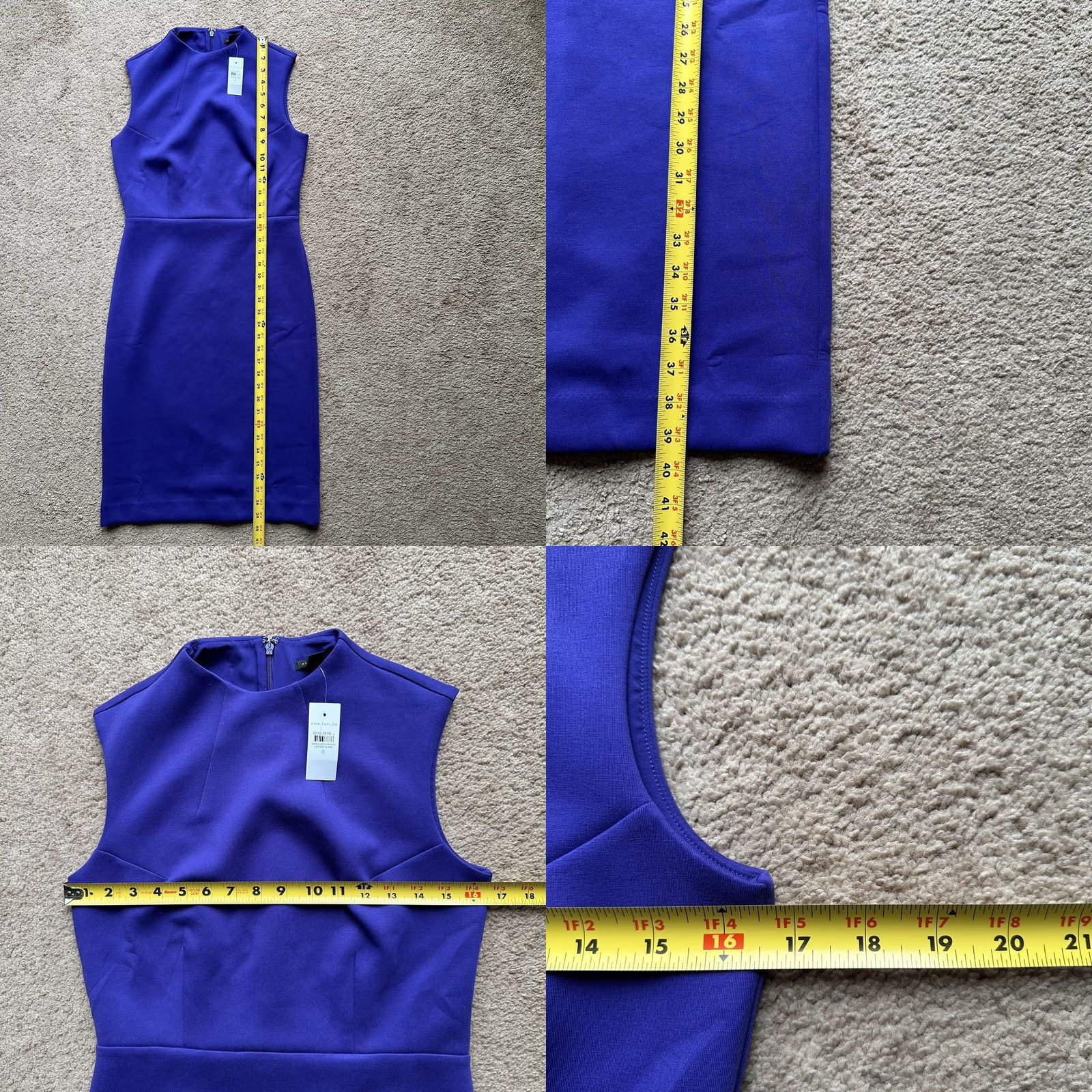 Ann Taylor Ann Taylor Maxi Dress Womens 0 Sleeveless Purple Back Zip NWT Size XS / US 0-2 / IT 36-38 - 8 Thumbnail