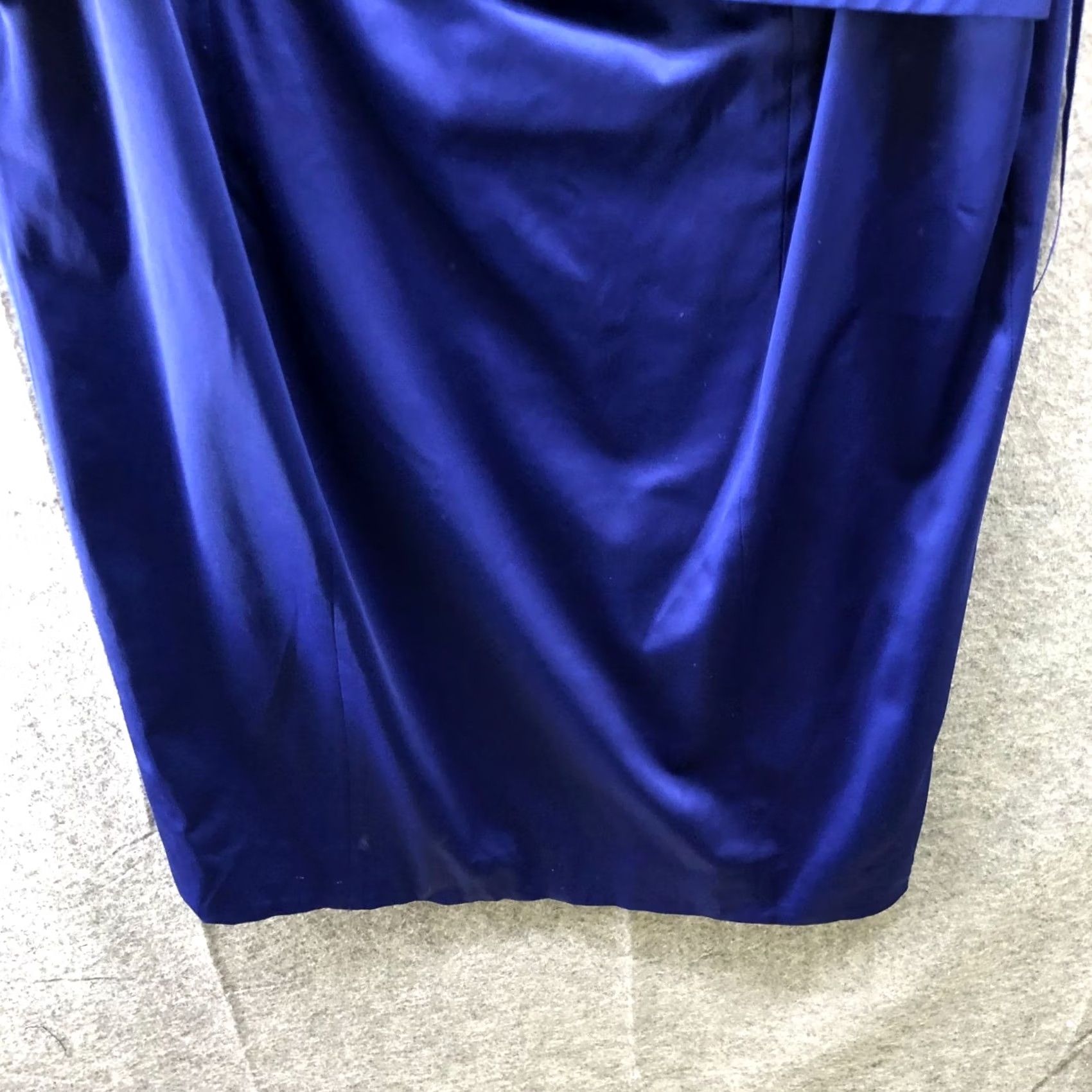 Talbots VINTAGE? No. Talbots Satin Sheath Dress Womens 16W Royal Blue Sleeveless Drape Formal 16W Blue Size XXL / US 16-18 / IT 52-54 - 4 Thumbnail