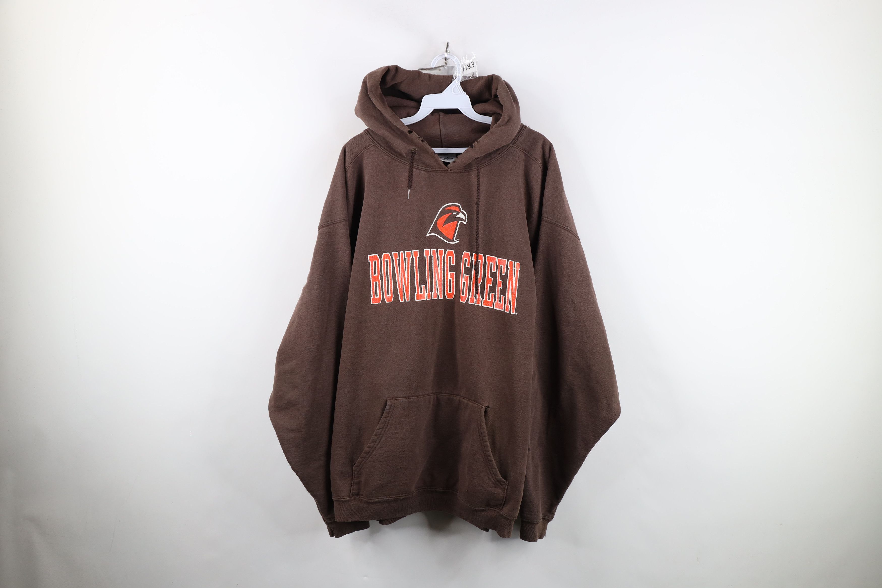 Vintage Vintage 90s Bowling Green State University Hoodie Brown USA Size US XL / EU 56 / 4 - 1 Thumbnail