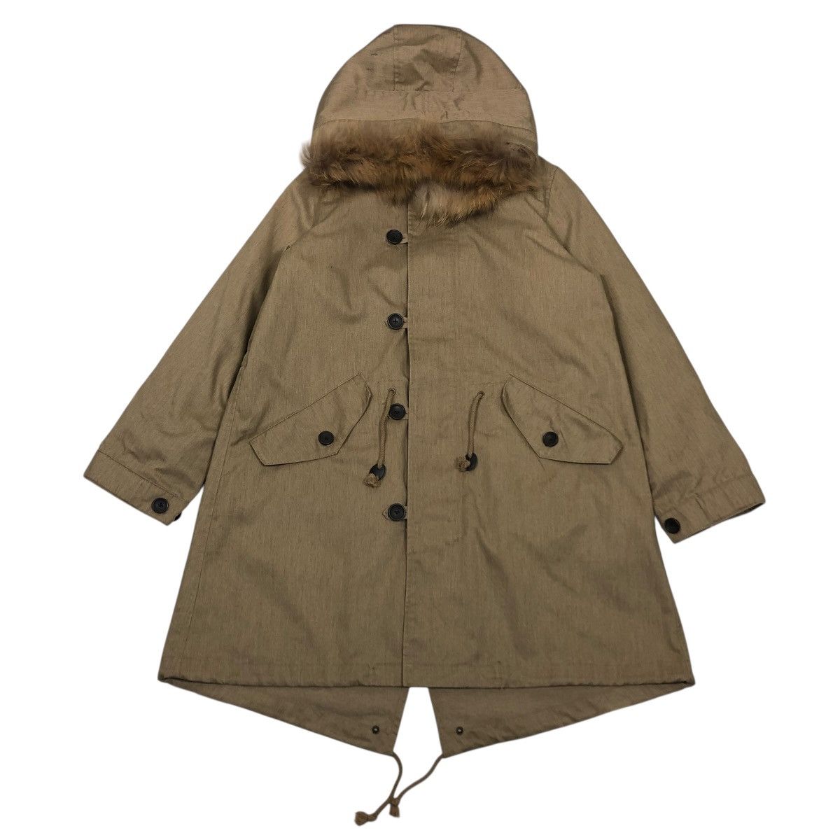 🔥VINTAGE PARKA JACKET MINK FUR HOODIE IKKA ISSEY MIYAKE