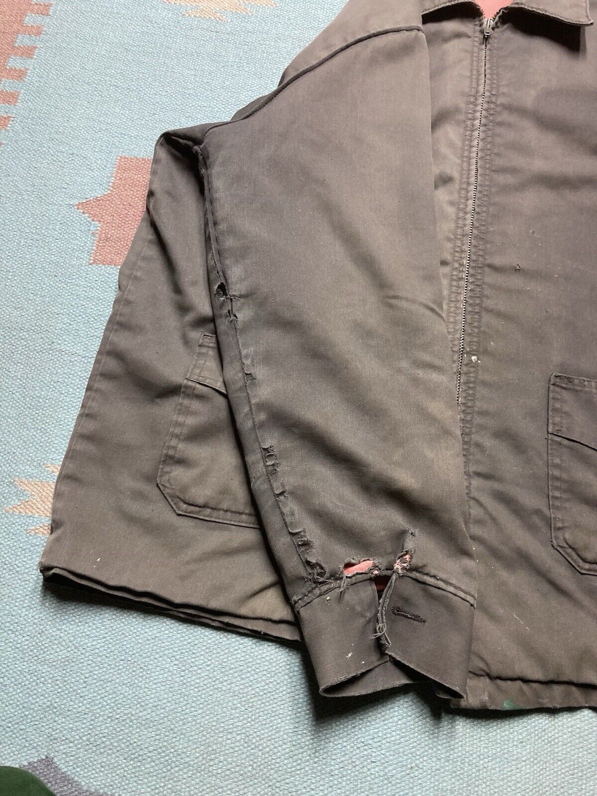 Vintage 60s work jacket zip distressed insulated talon Union made XL Size US XL / EU 56 / 4 - 9 Thumbnail