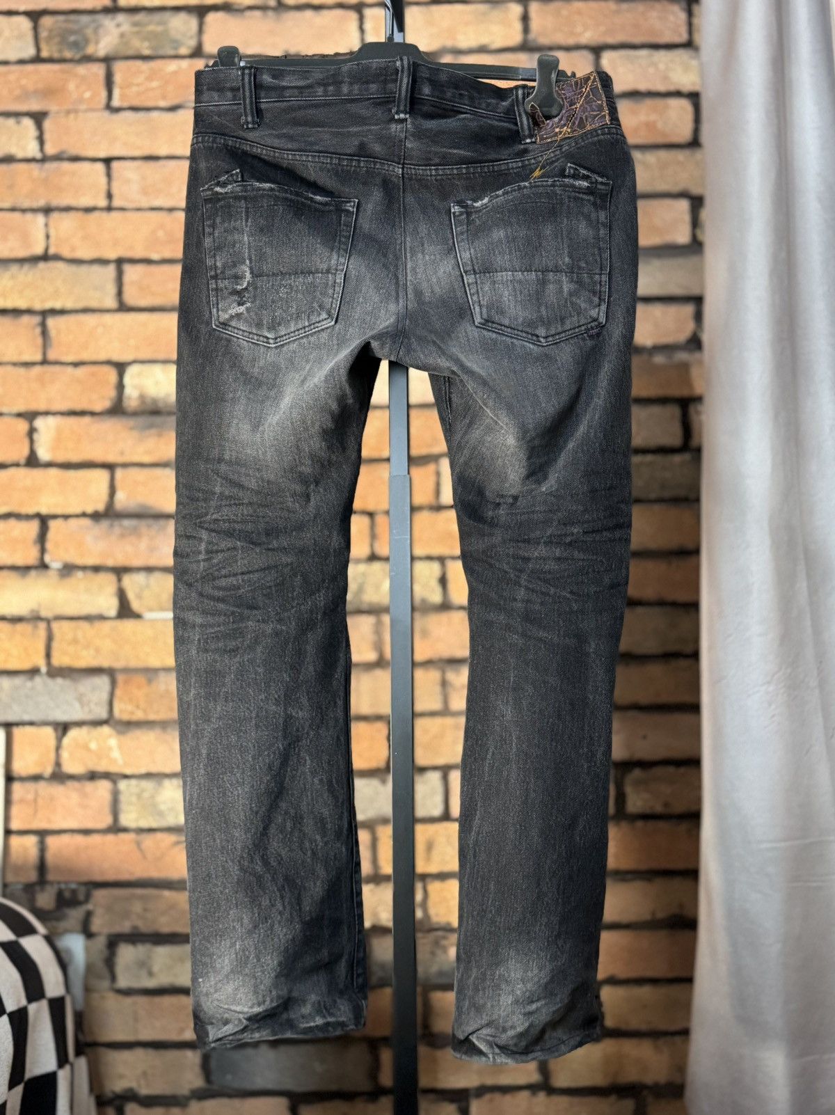 Prps $476 OG PRPS JAPAN BLACK GREY WASH JEANS DENIM RELAX FIT Size US 36 / EU 52 - 2 Thumbnail