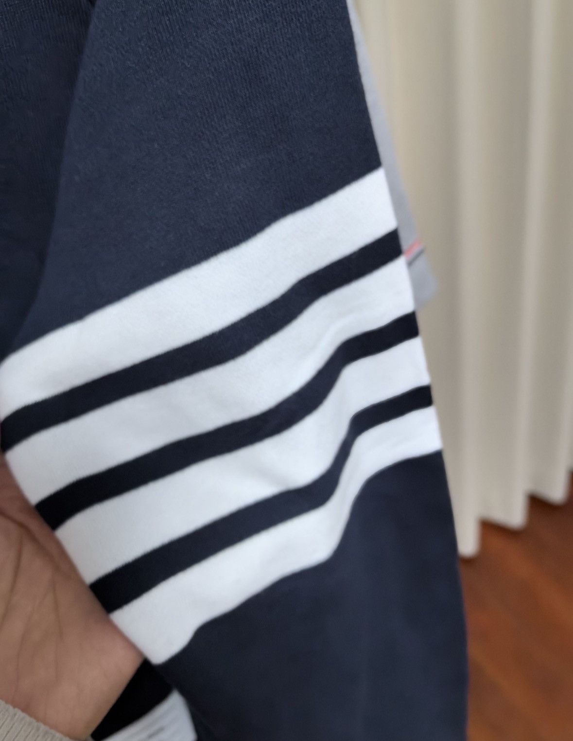Thom Browne Thom browne Navy blue striped zipper jacket 2503-Nextarrow Size US L / EU 52-54 / 3 - 4 Thumbnail