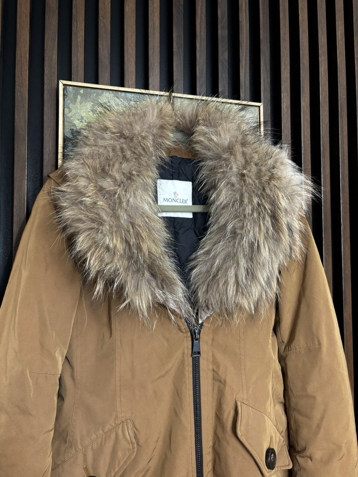 Moncler Moncler Chireis Fur-Trimmed Coat Jacket Womans Size 2 Size S / US 4 / IT 40 - 2 Thumbnail