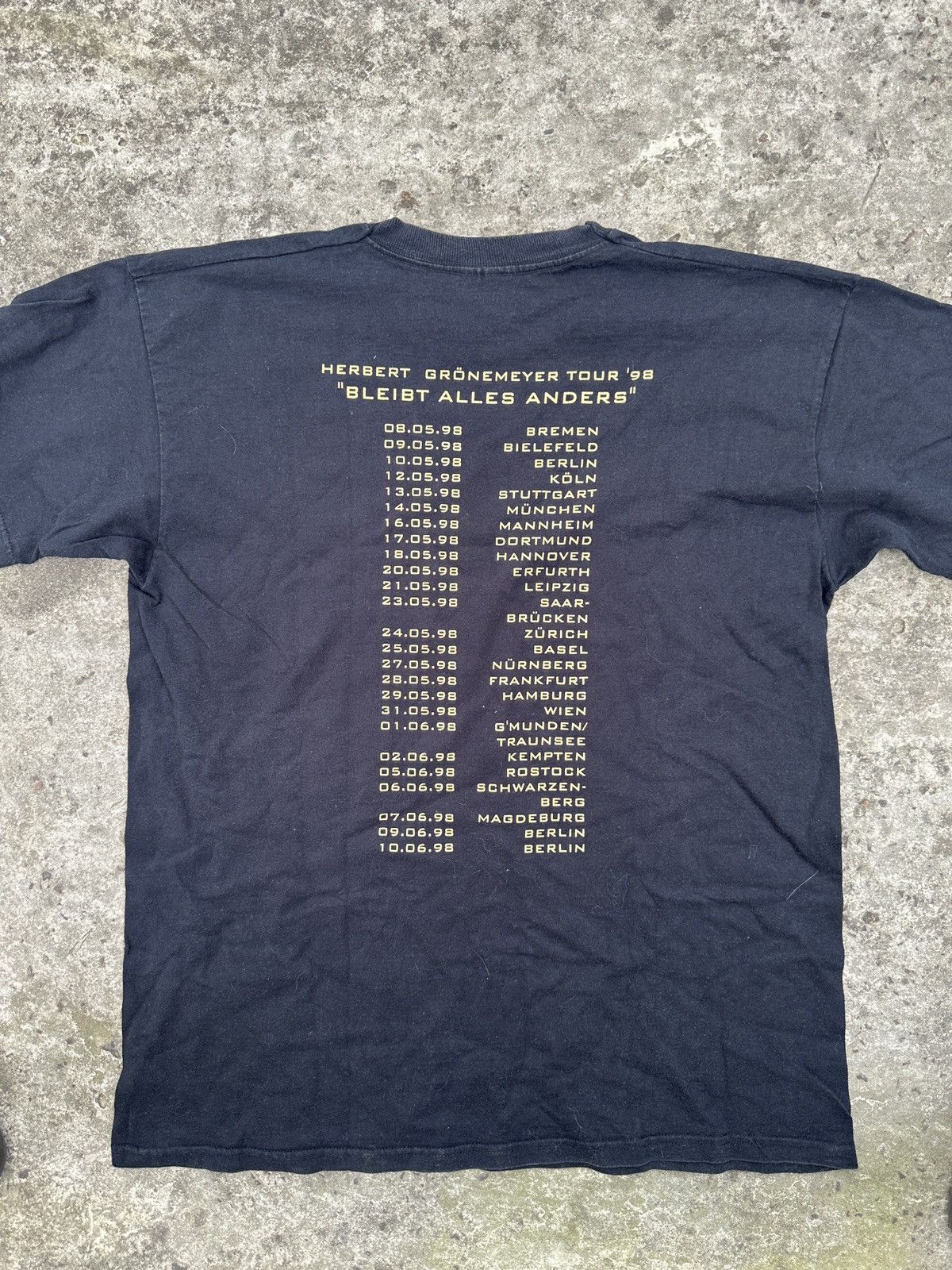 Band Tees Vintage Herbert Grönemeyer Tour 98 T-shirt Streetwear Bands Size US XL / EU 56 / 4 - 5 Thumbnail