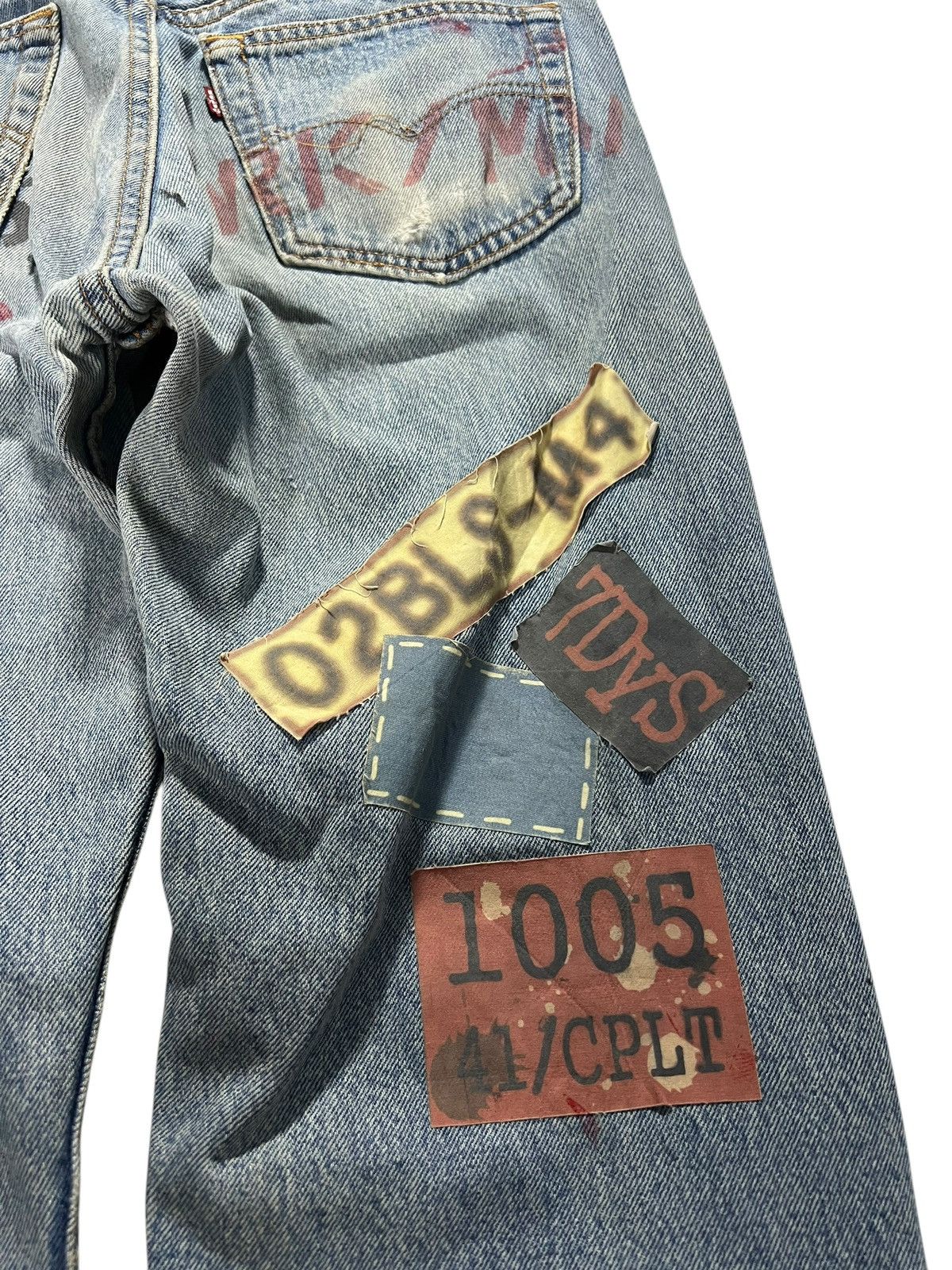 Levi's Vintage 90’s Levis 501 Custom Punk Stone Wash Jean Size US 30 / EU 46 - 8 Thumbnail
