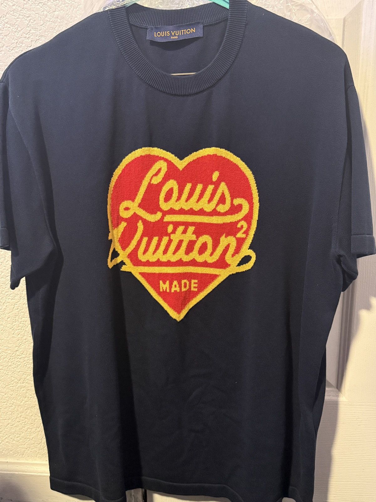 Louis Vuitton Louis Vuitton X Nigo Intarsia Jacquard Heart Shirt 
