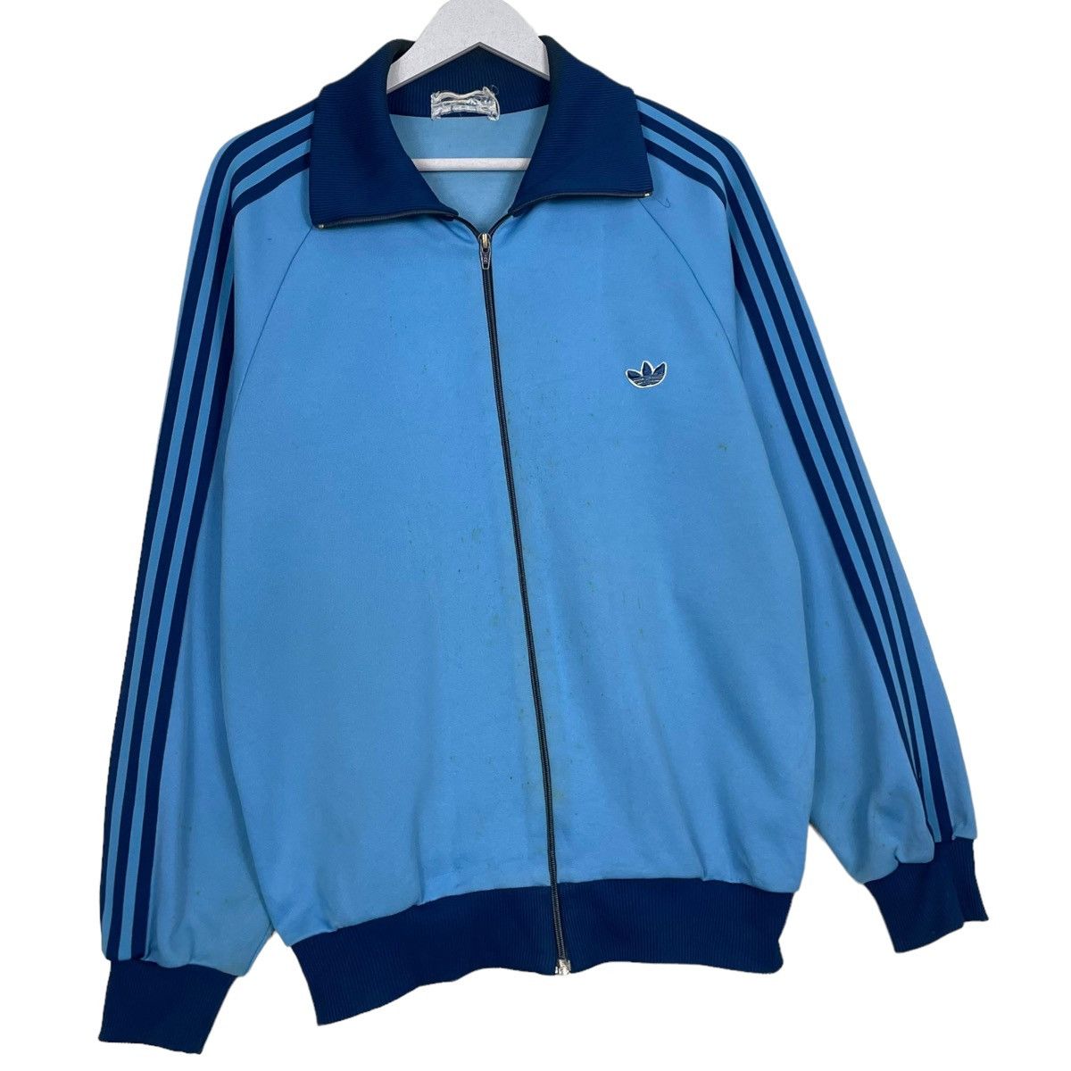 Adidas × Edition Japan × Vintage 💥80s ADIDAS SPORT DECK TRACKTOP ZIPPER SWEATER JACKET Size US M / EU 48-50 / 2 - 3 Thumbnail