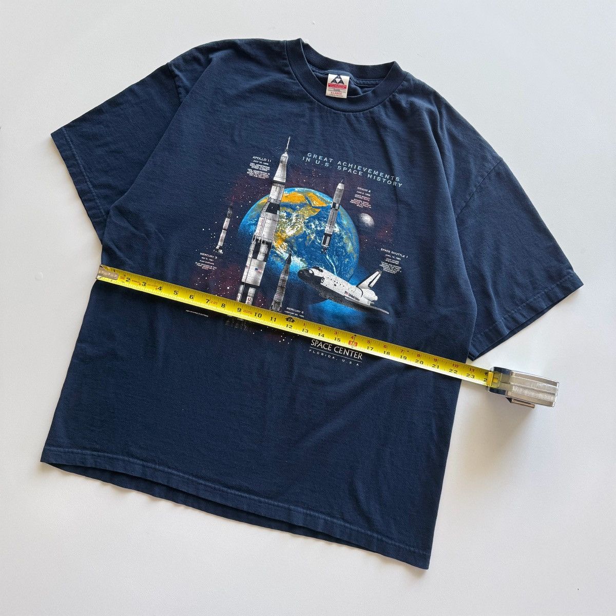 Vintage 1998 Vintage NASA US Space History Tee Size US XL / EU 56 / 4 - 6 Thumbnail