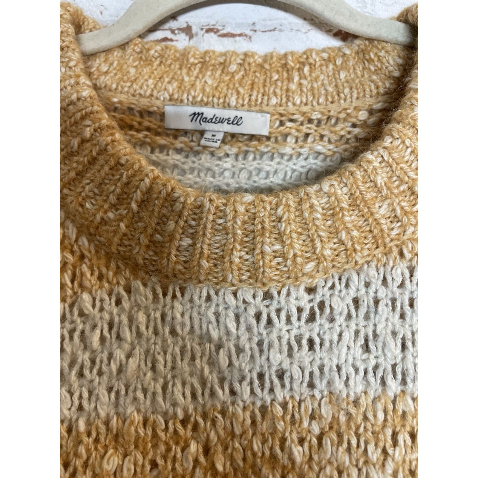 Madewell Madewell Baez Sweater Striped Wool Blend Open Pullover S Size S / US 4 / IT 40 - 2 Thumbnail