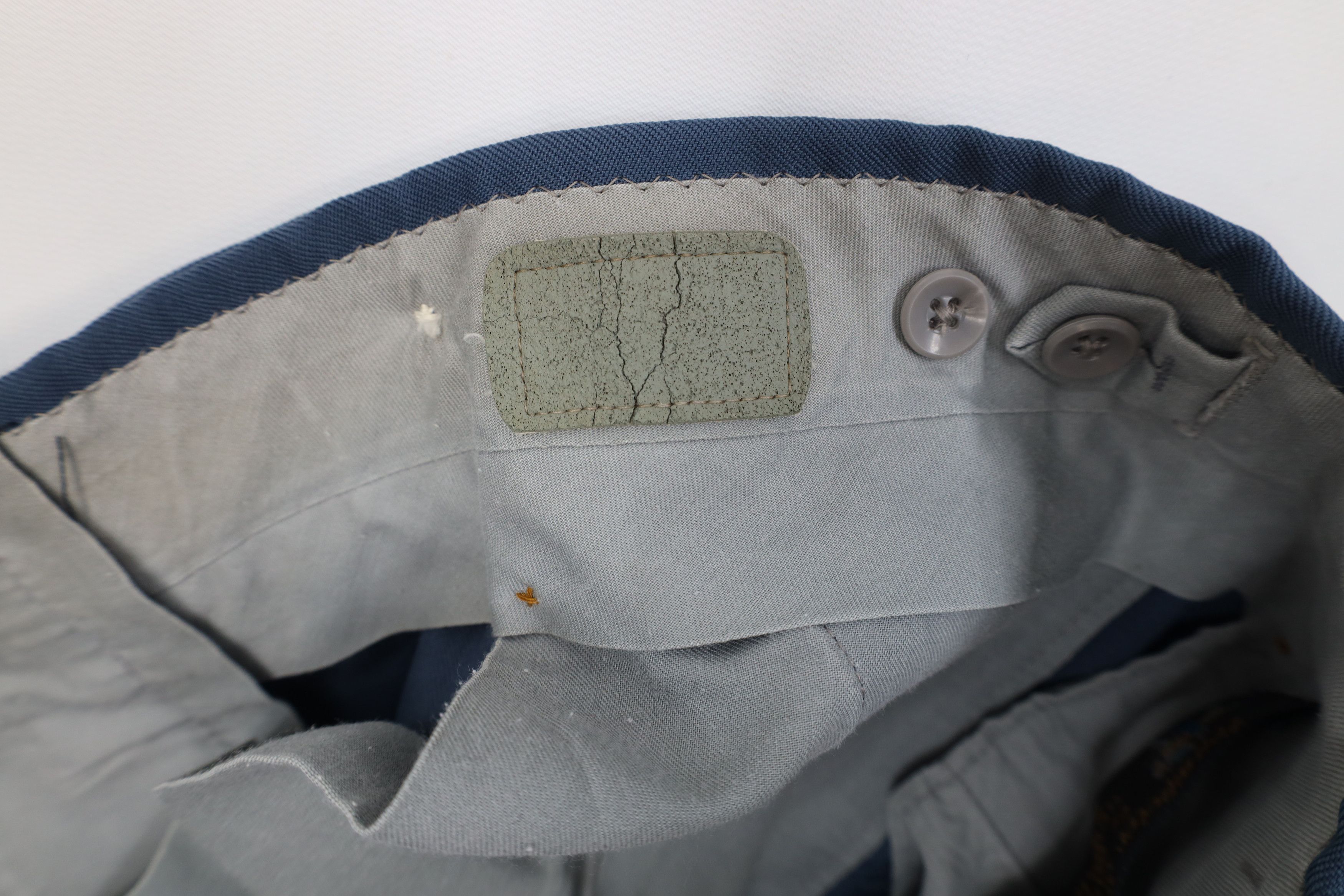 Vintage Vintage 70s Streetwear Flared Wide Leg Chino Pants Blue USA Size US 36 / EU 52 - 10 Thumbnail