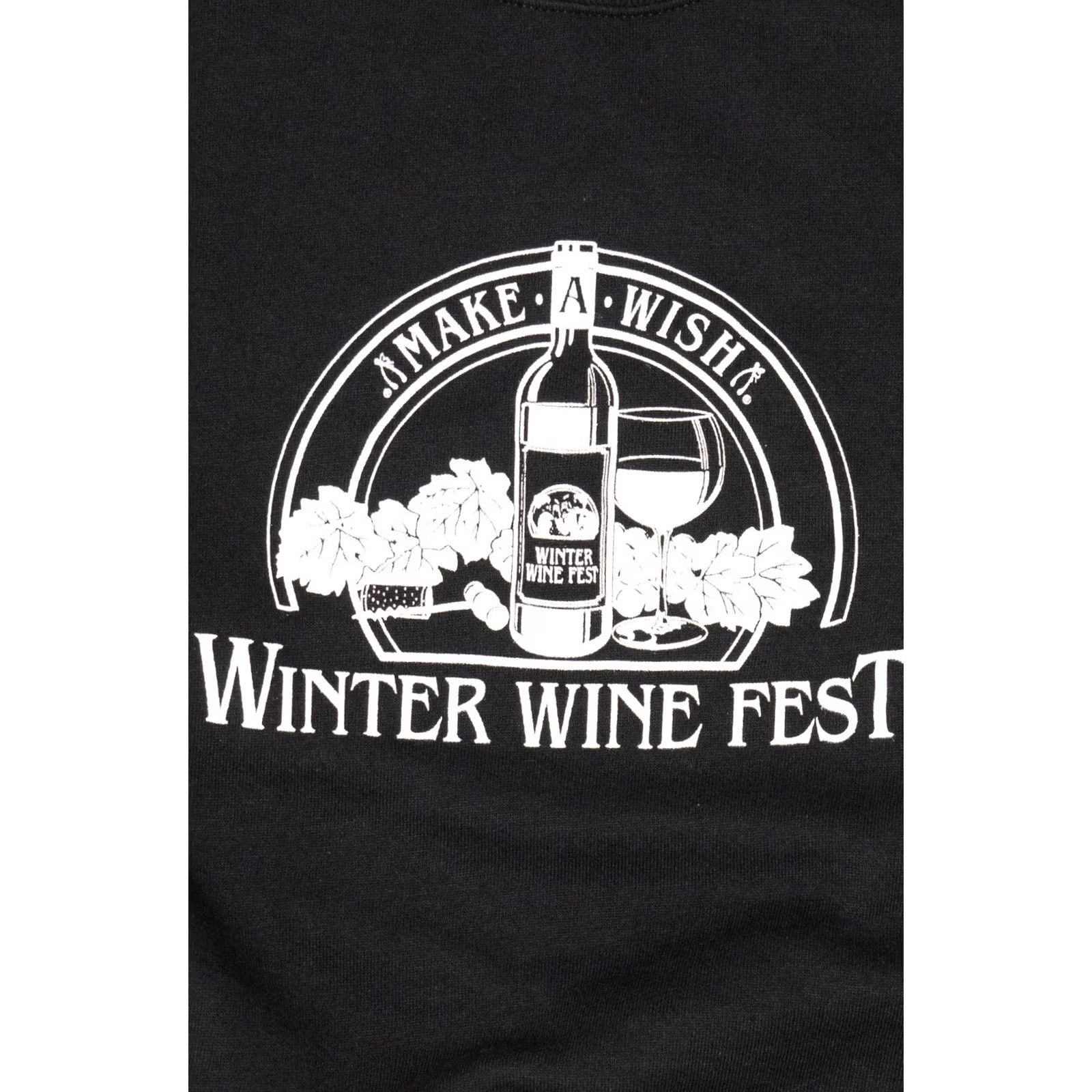 Jerzees VINTAGE Make A Wish Winter Wine Fest Sweatshirt Jerzees Large Black 1990s Mens Women Adults Boys Girls Size US L / EU 52-54 / 3 - 2 Thumbnail