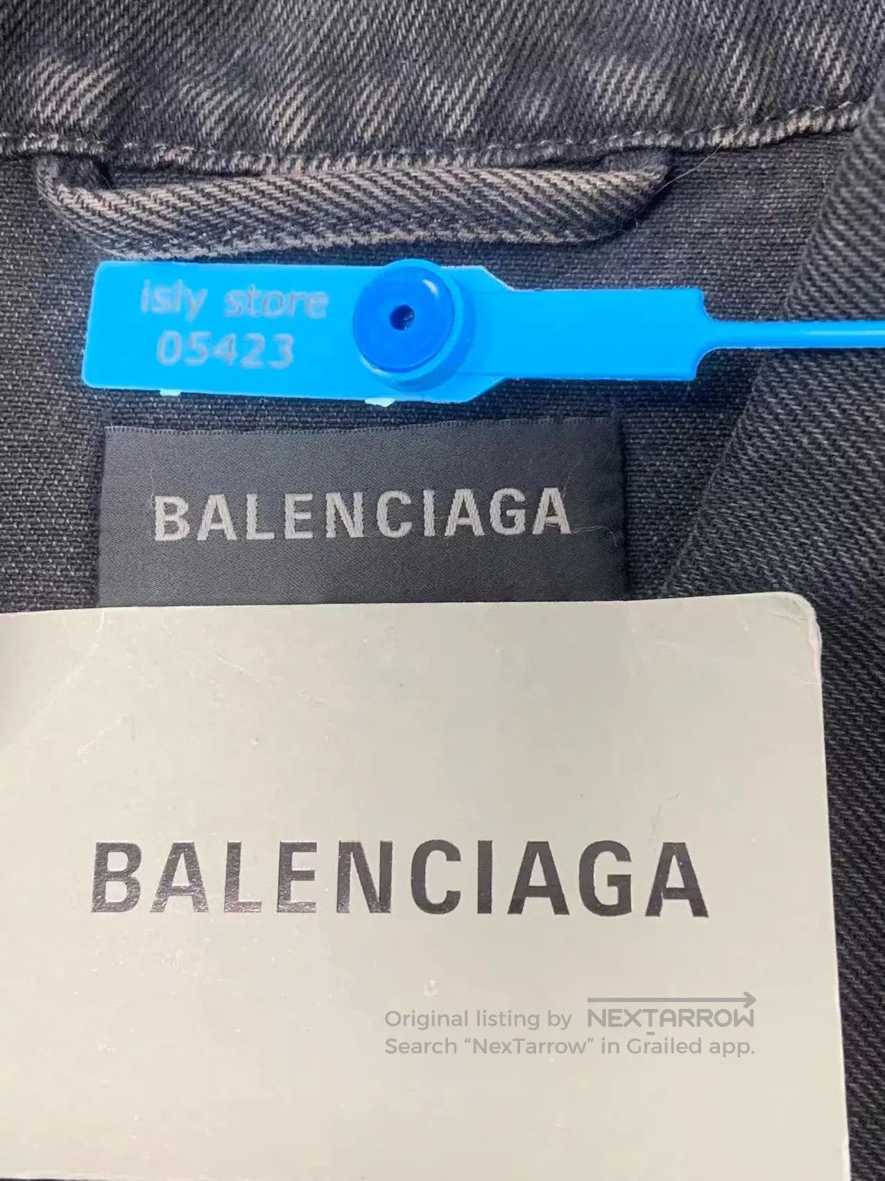 Balenciaga Balenciaga Painted Effect Denim Jacket. Size US M / EU 48-50 / 2 - 4 Thumbnail