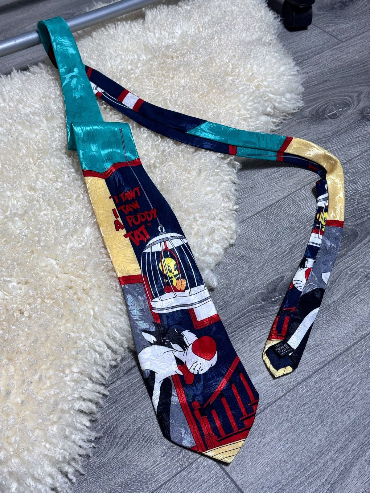 Vintage Warner Brothers Looney Tunes Posse Vintage Tie 1994 90s Size ONE SIZE - 1 Thumbnail