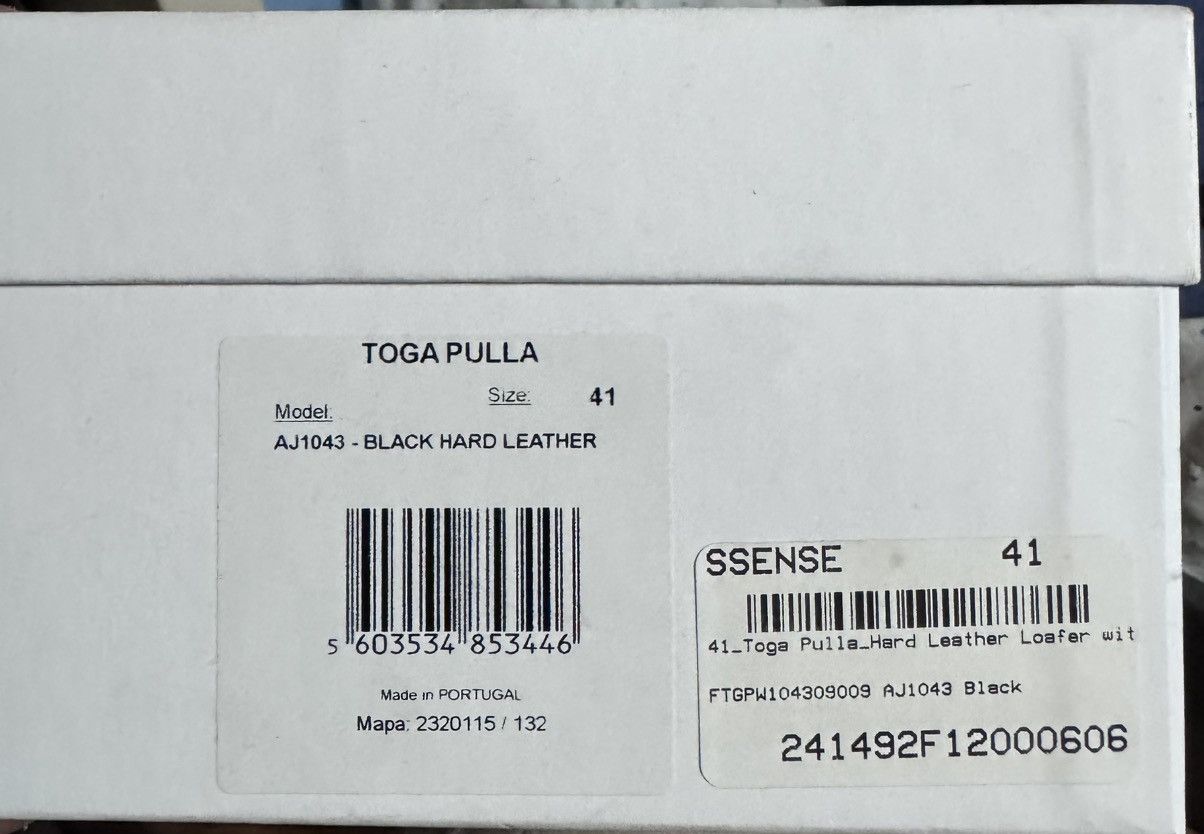 Toga Pulla TOGA PULLA AJ1043 Hard Leather Loafers – Black – Size 41 Size US 8.5 / EU 41-42 - 4 Thumbnail