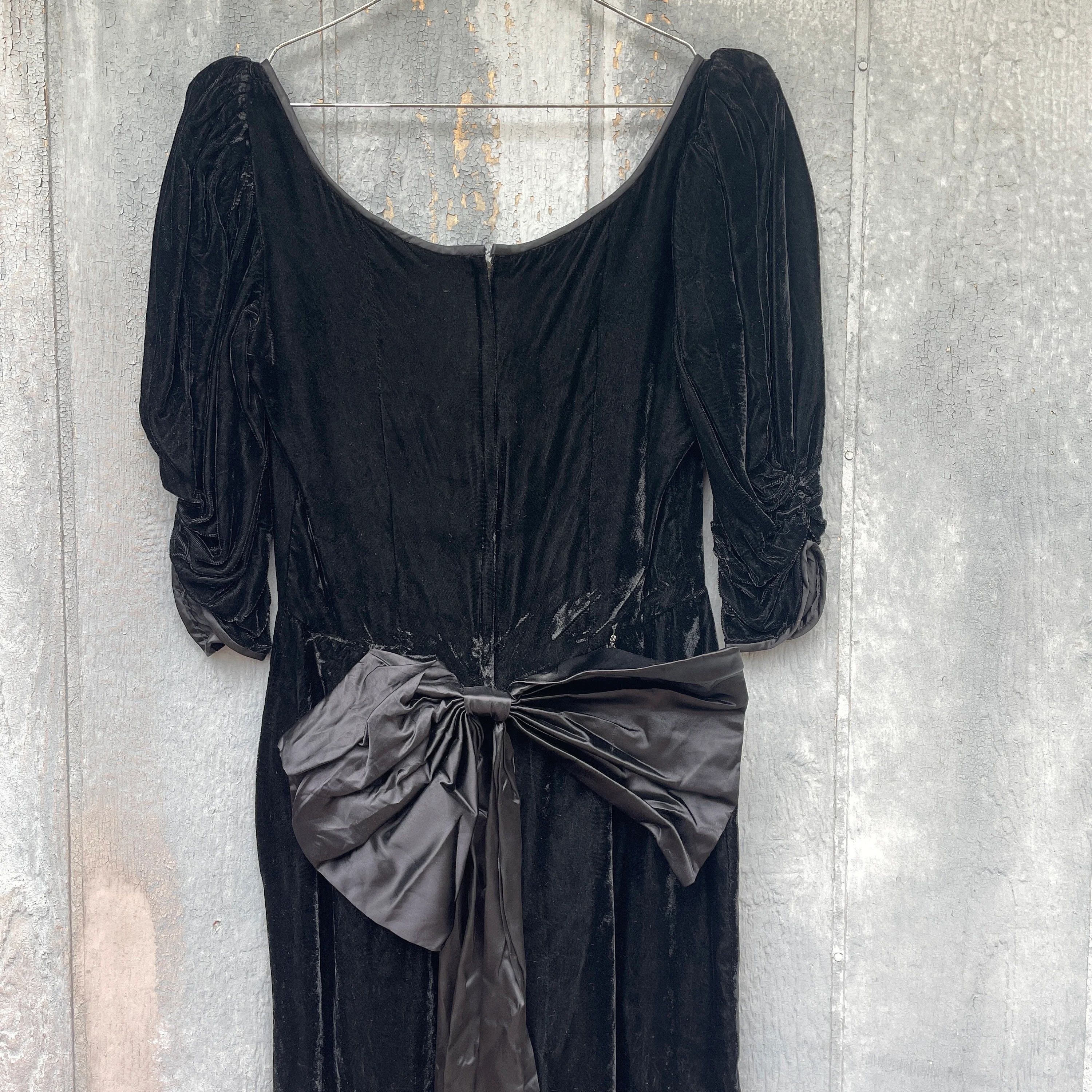 Jessica McClintock Gunne Sax Jessica McClintock Crushed Velvet Dress Prom Gown Size L / US 10 / IT 46 - 9 Thumbnail