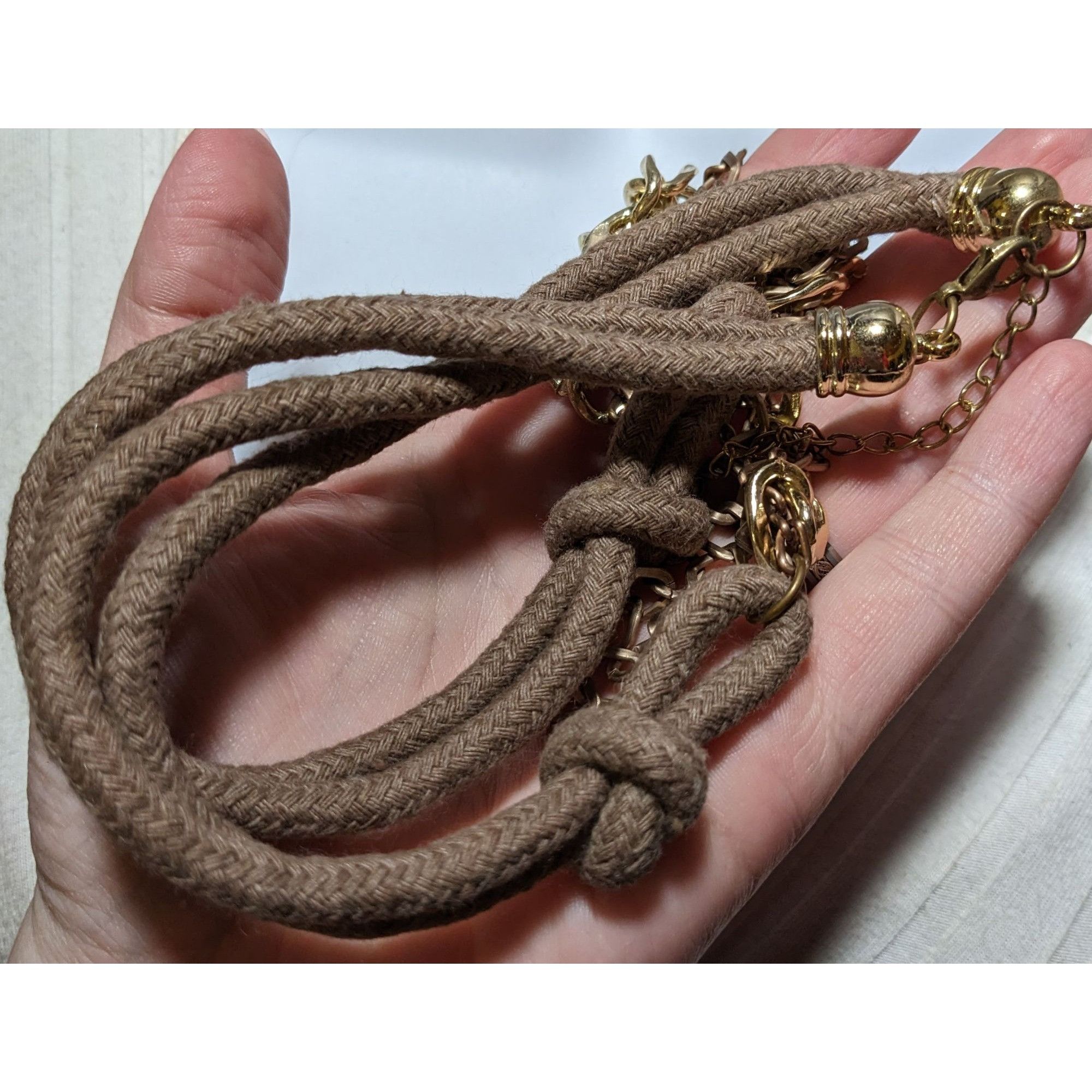 Other Rustic Brown And Gold Statement Necklace Size ONE SIZE - 7 Thumbnail