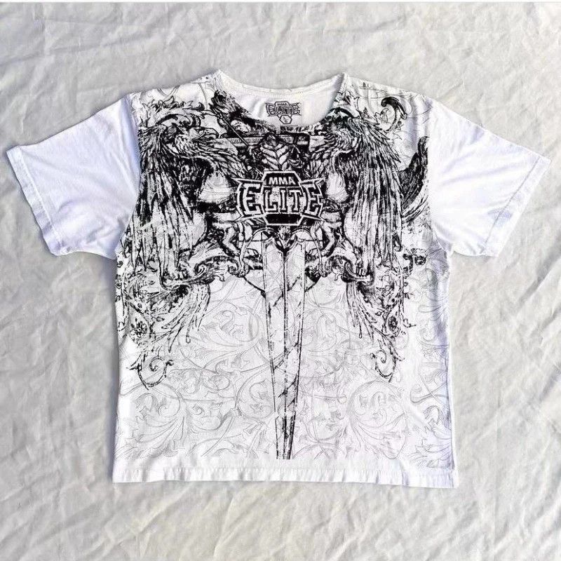 Vintage Elite American Dark Skull T-shirt Size US XL / EU 56 / 4 - 1 Thumbnail