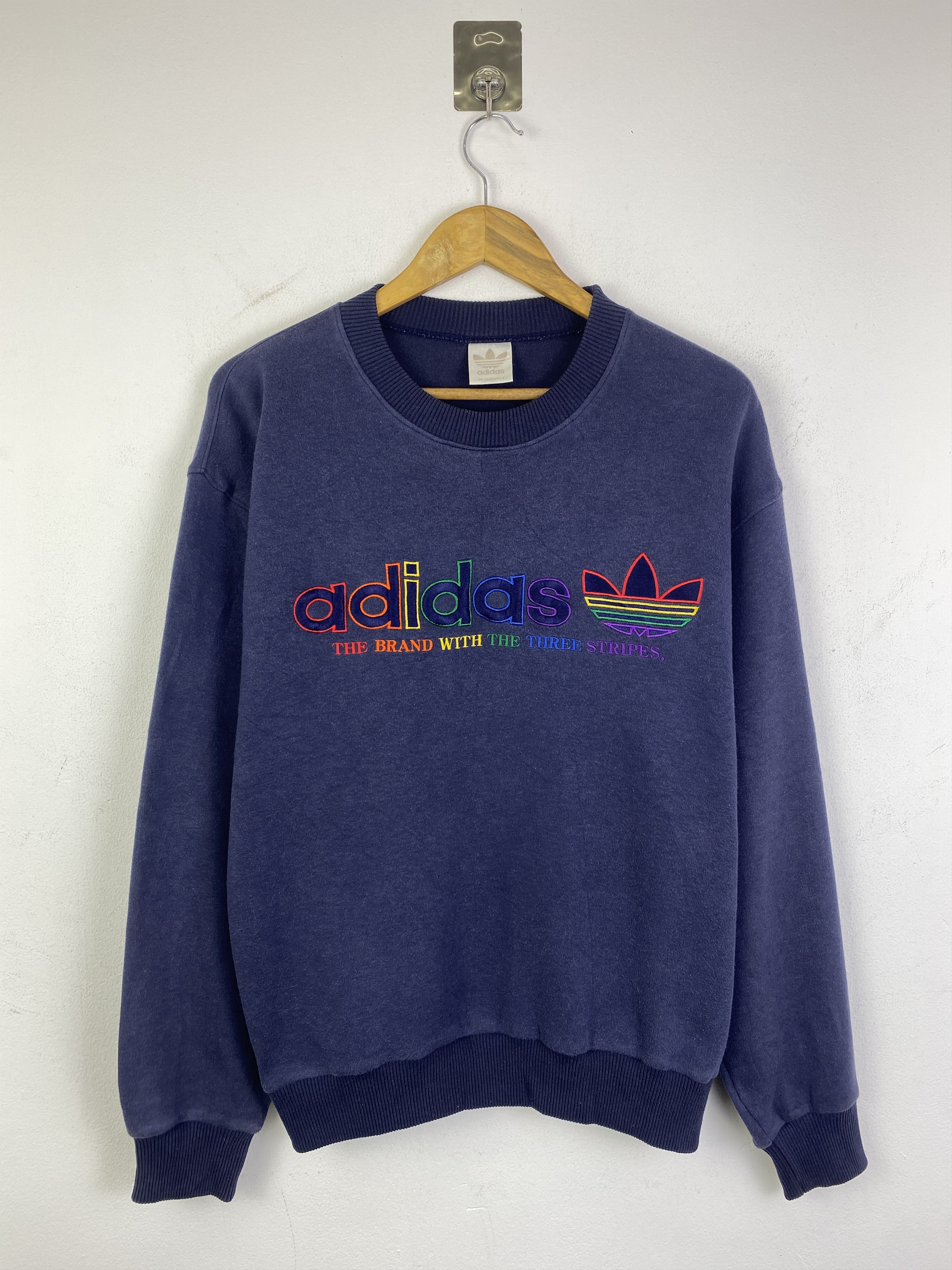 Adidas Vintage 90s Adidas Rainbow Spell Out Sweatshirt SH0266 Size US L / EU 52-54 / 3 - 1 Thumbnail