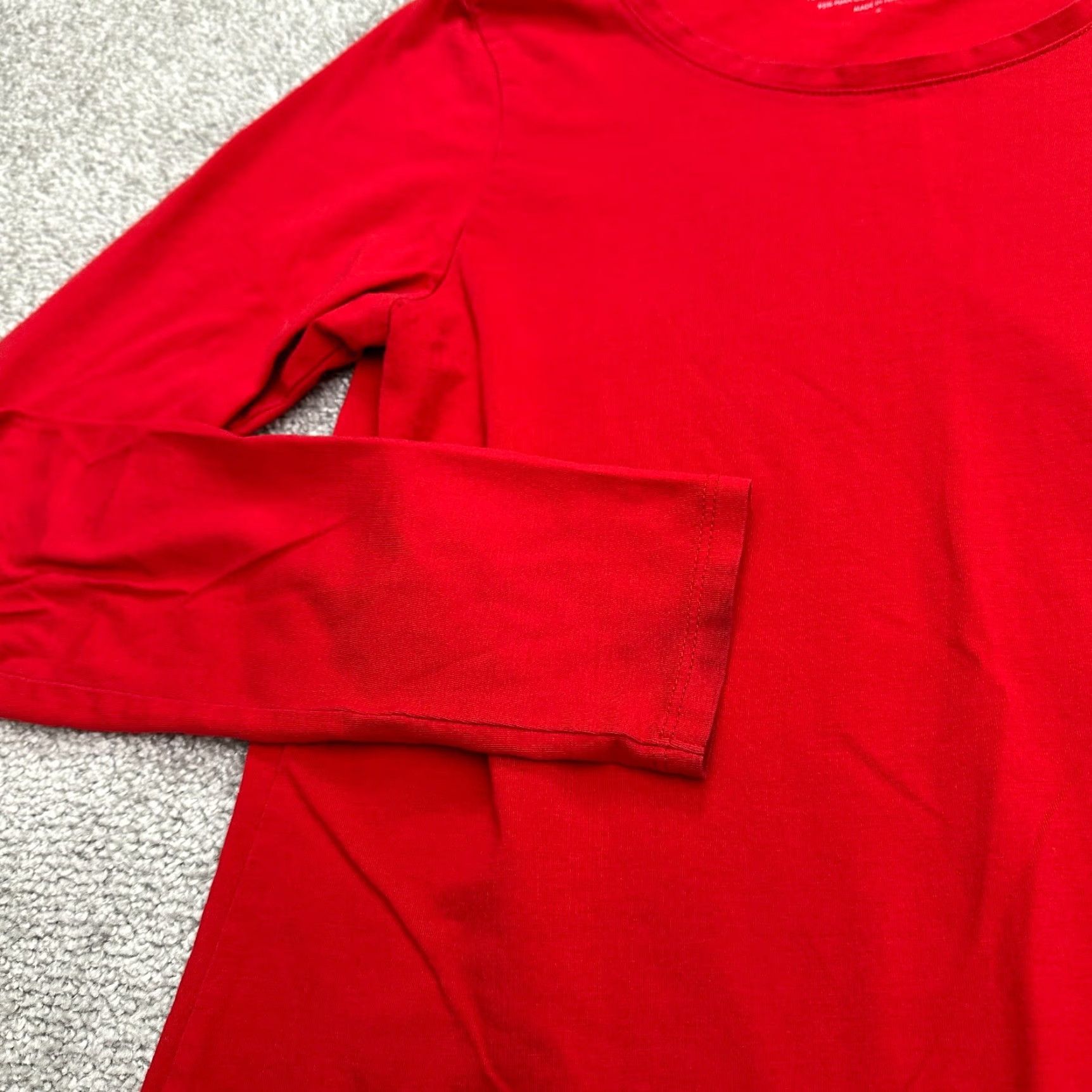 Vintage Pure Jill Cotton Stretch Long Sleeve T-Shirt Womens Small Red Crew Neck Casual Outdoor Size S / US 4 / IT 40 - 4 Thumbnail