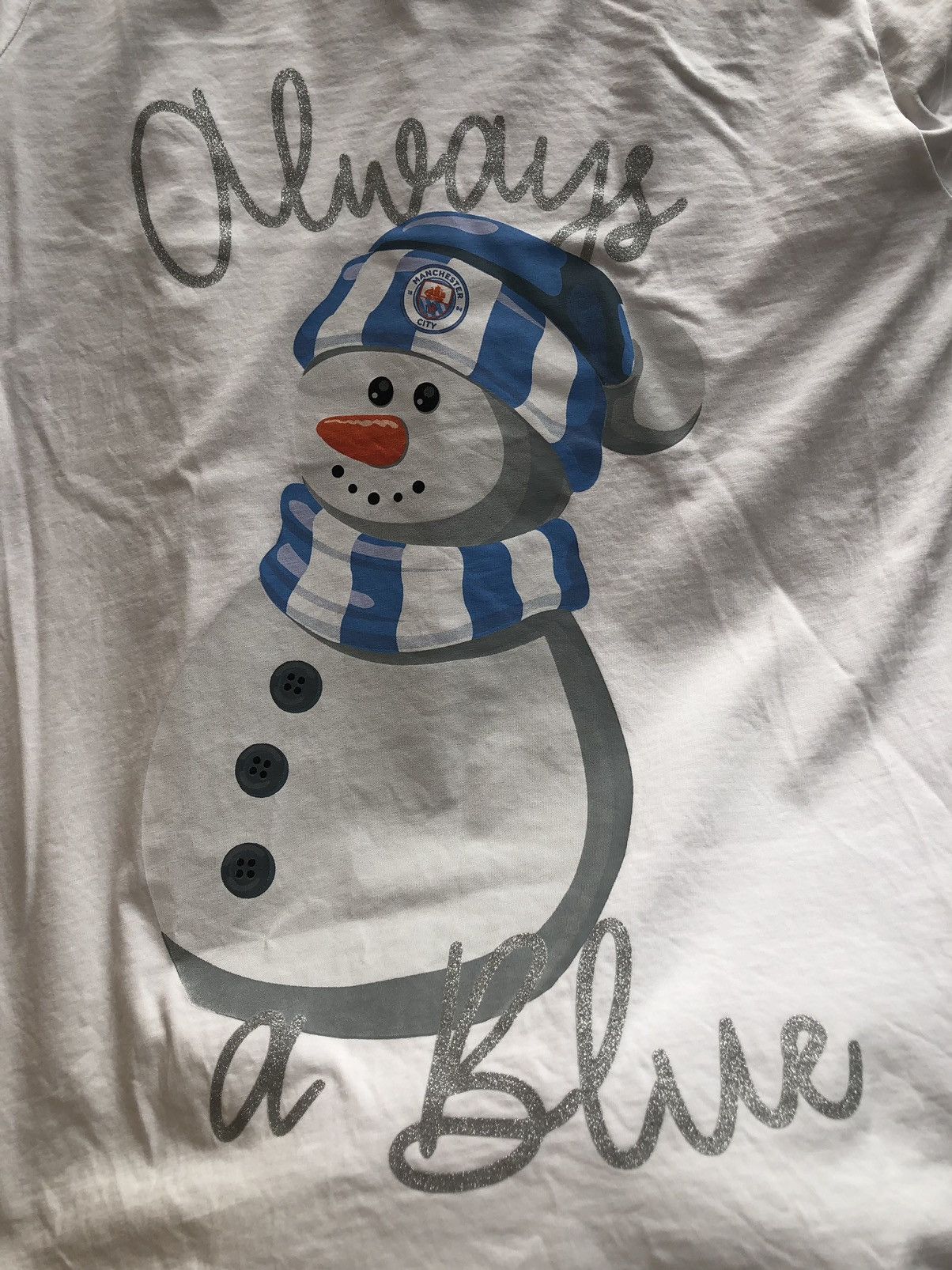 Vintage MANCHESTER CITY SOCCER VINTAGE SNOWMAN CHRISTMAS TEE SHIRT Size US S / EU 44-46 / 1 - 2 Thumbnail