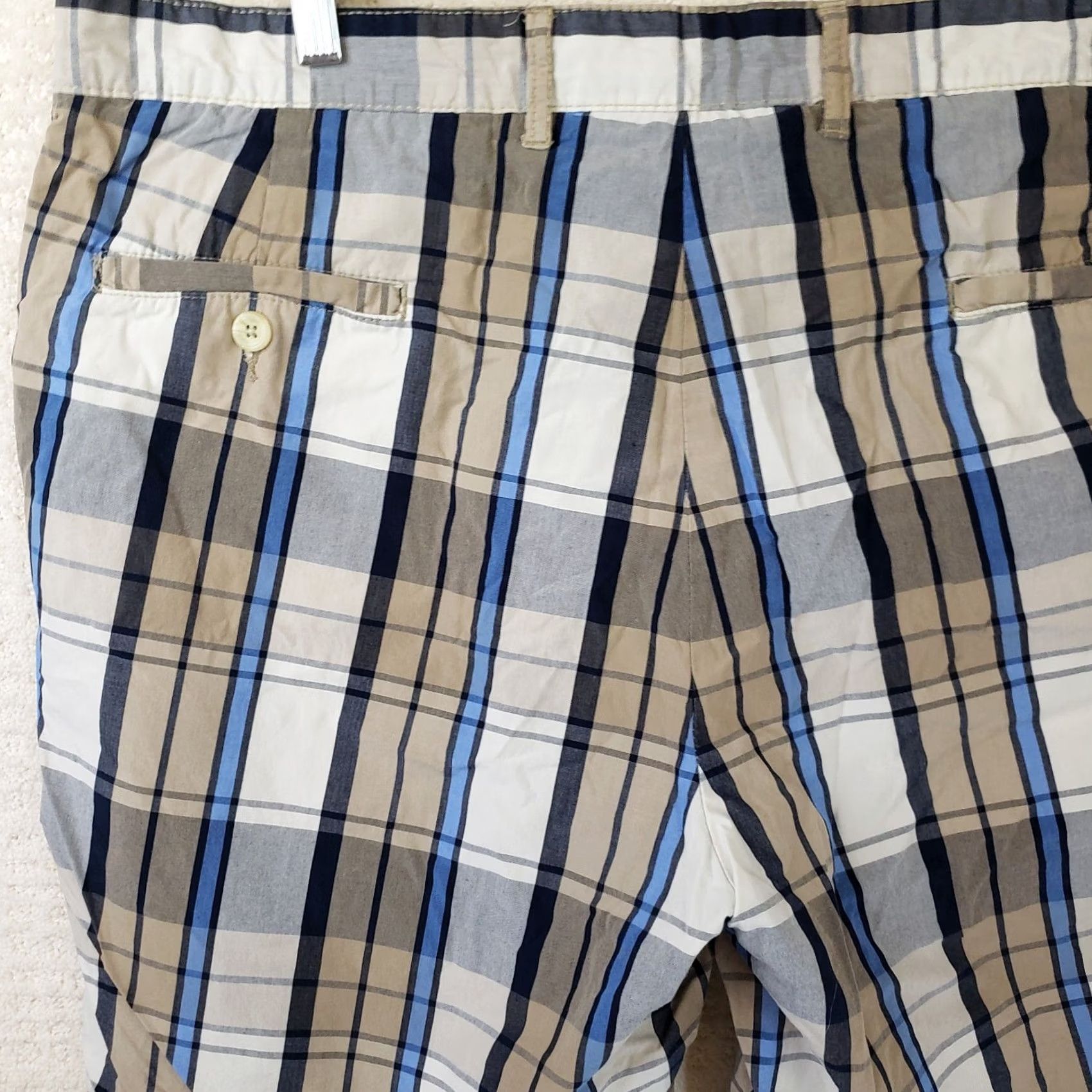 Bills Khakis Bills Khakis Men's 38 Khaki Navy Black & White Plaid Cotton Shorts Size US 38 / EU 54 - 6 Thumbnail